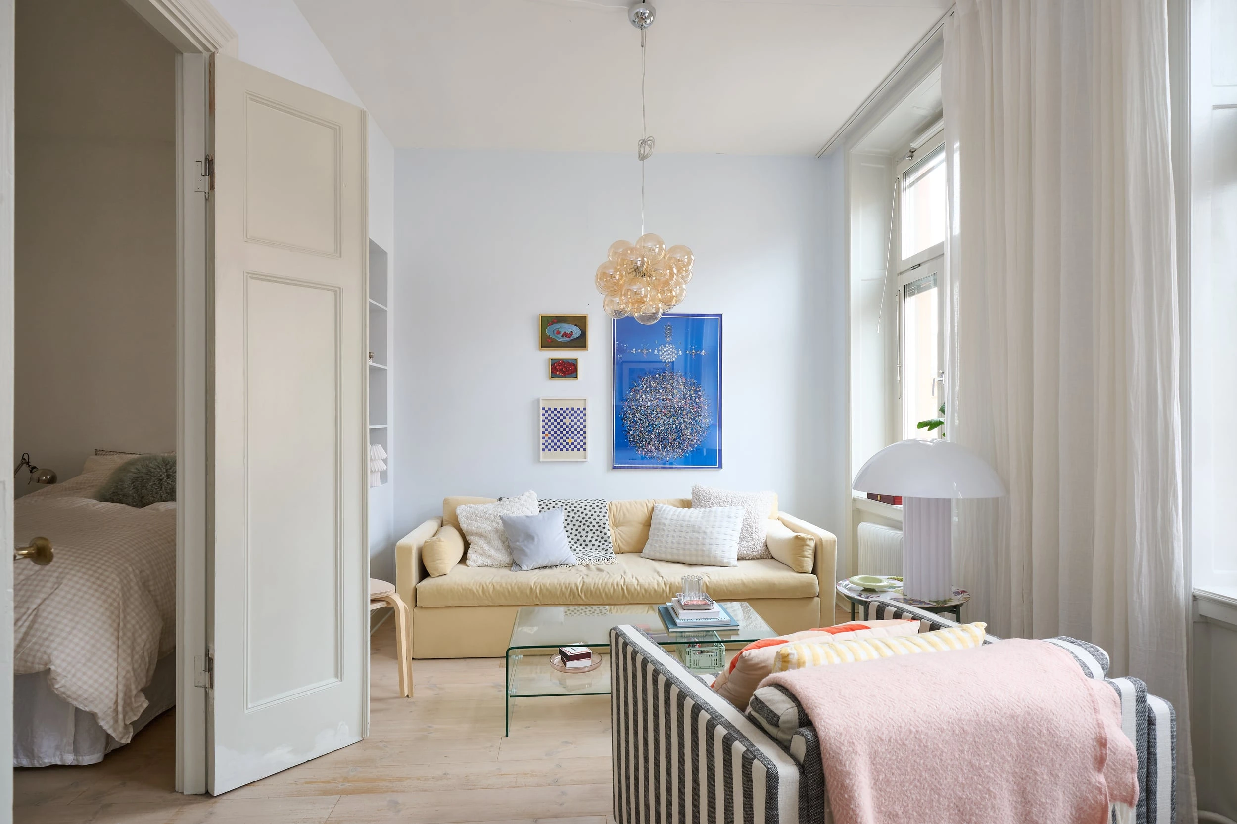 chambre et salon décoration scandinave petit appartement de 49m2 chambre et salon décoration scandinave petit appartement de 49m2
