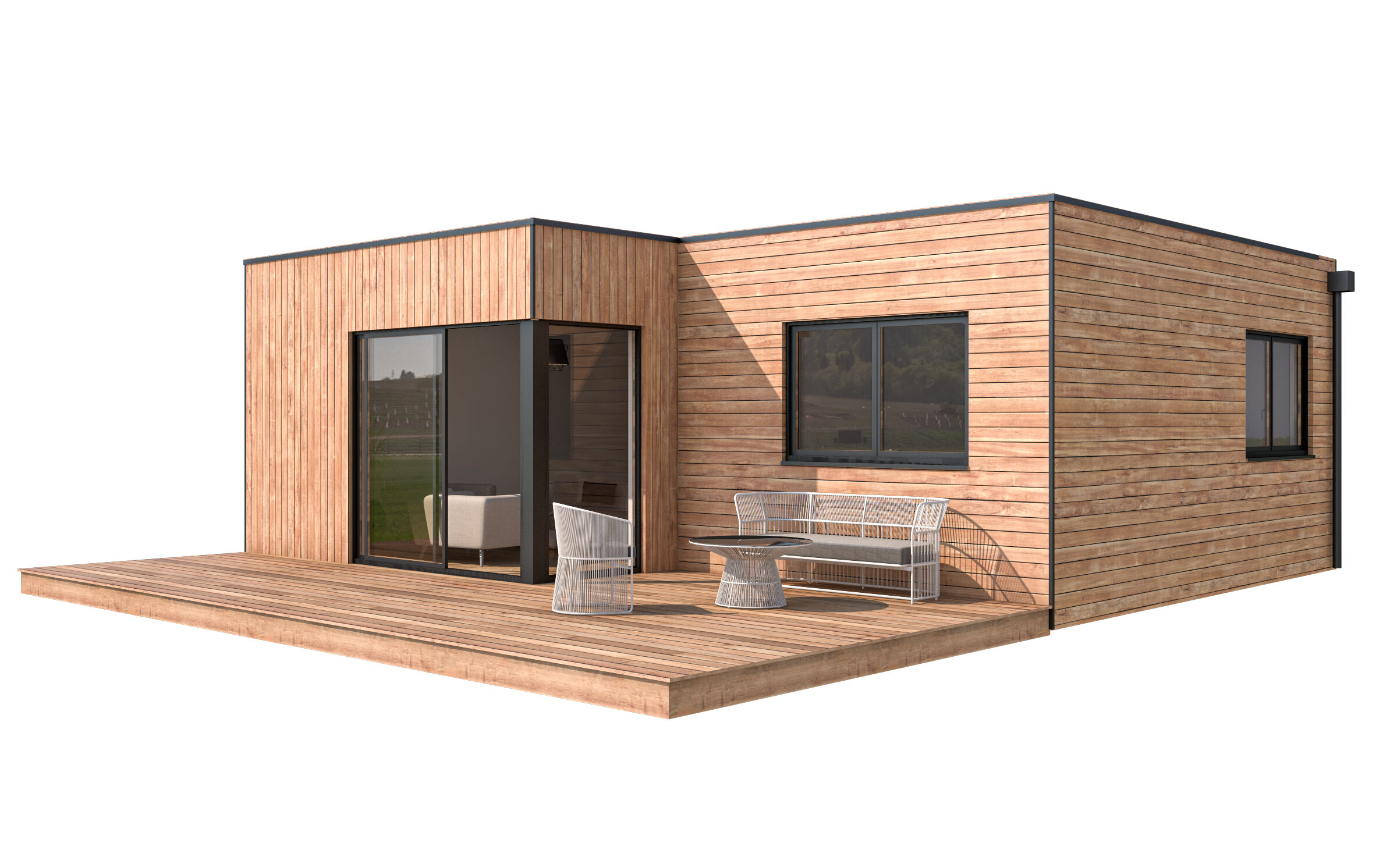 petite maison française de 56m2 Boximby en bois