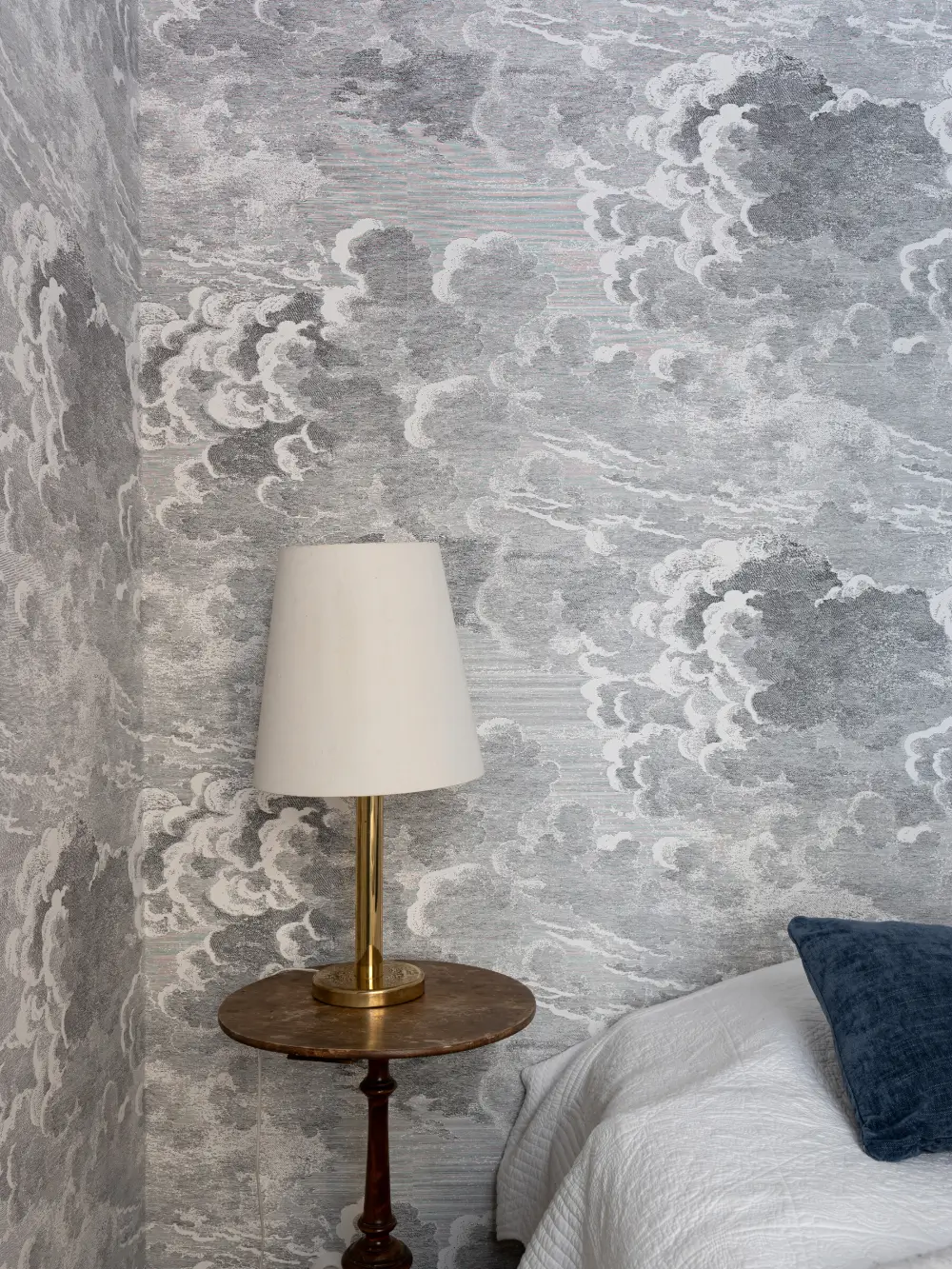 chambre grise papier-peint Fornasetti chambre grise papier-peint Fornasetti
