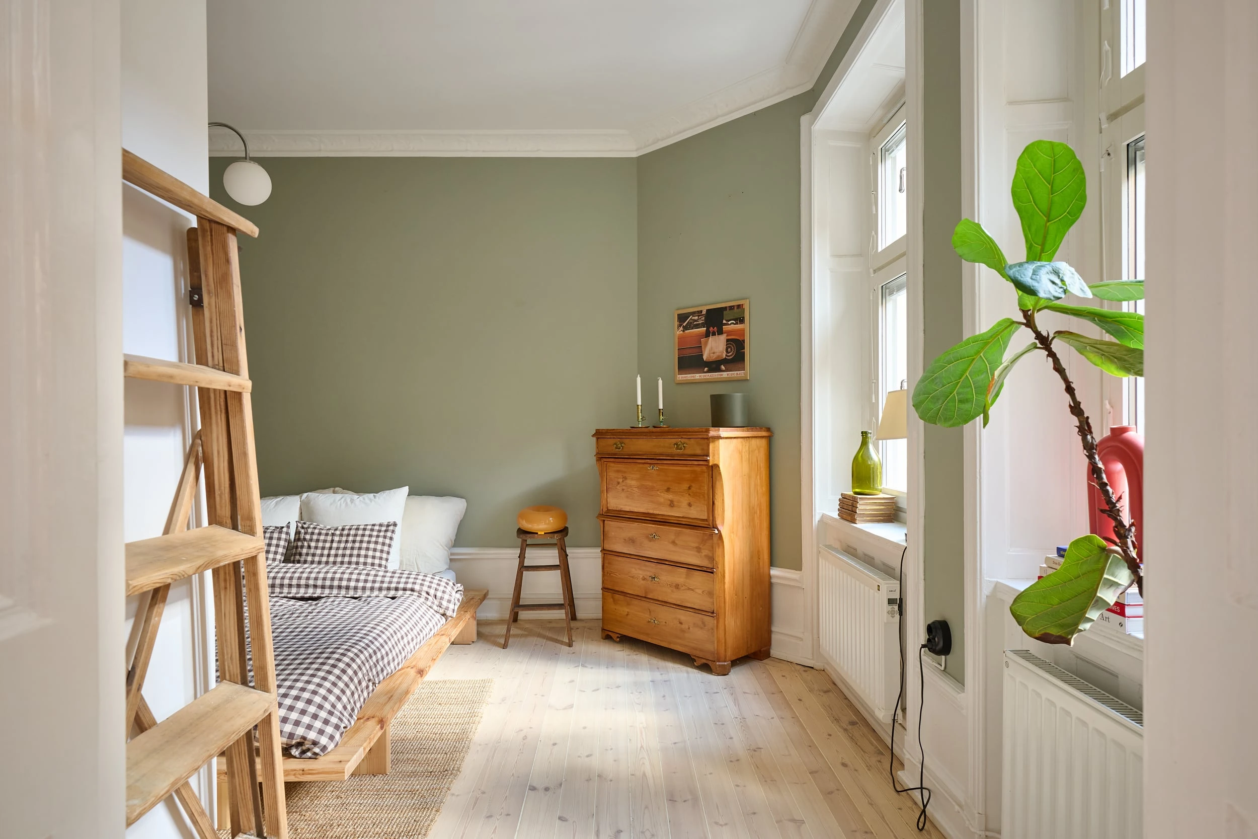 chambre verte deux-pièces 59m2 décoration scandinave chambre verte deux-pièces 59m2 décoration scandinave