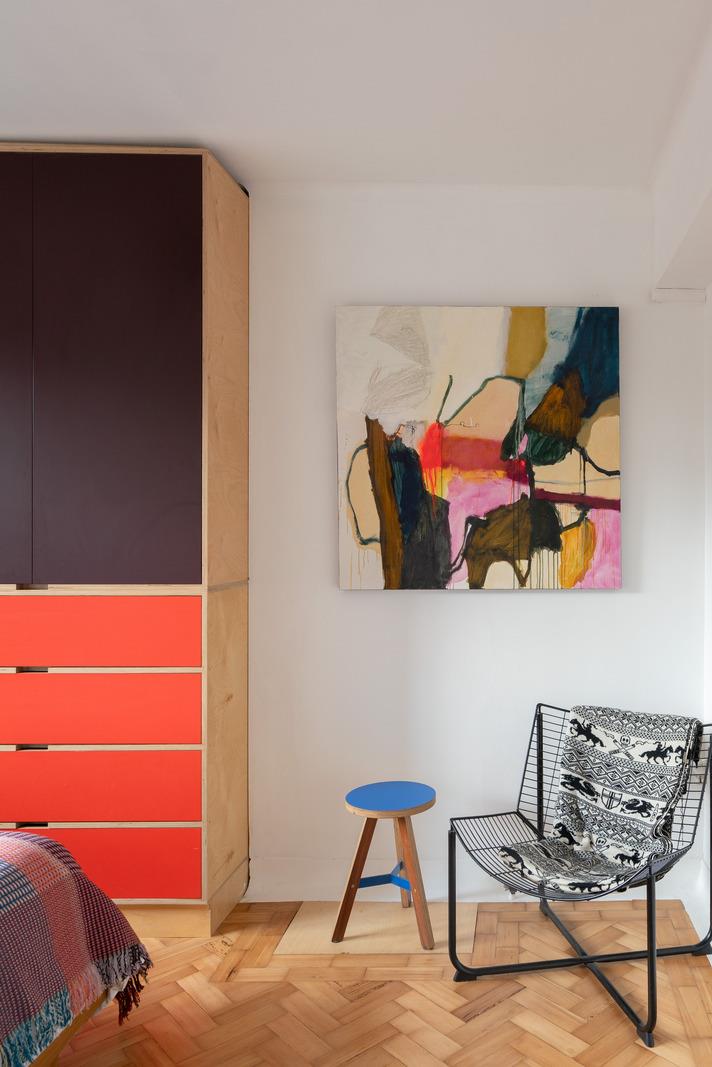chambre appartement mid-century décoration contemporaine Londres chambre appartement mid-century décoration contemporaine Londres