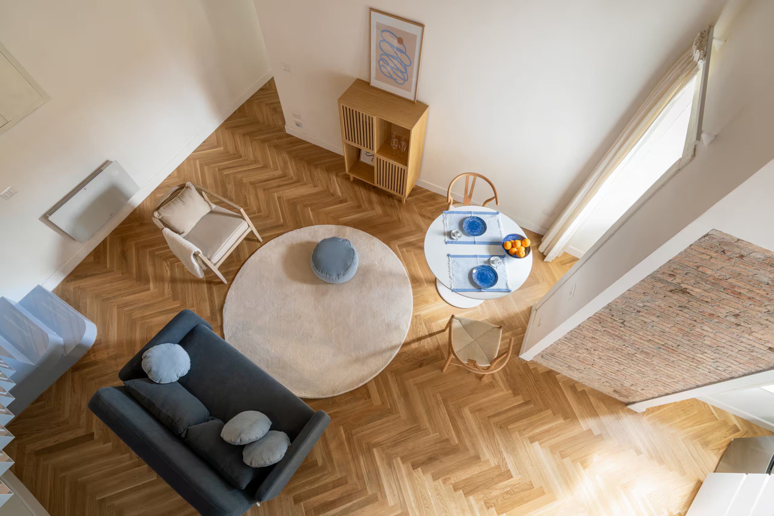 salon appartement à Naples rénovation design