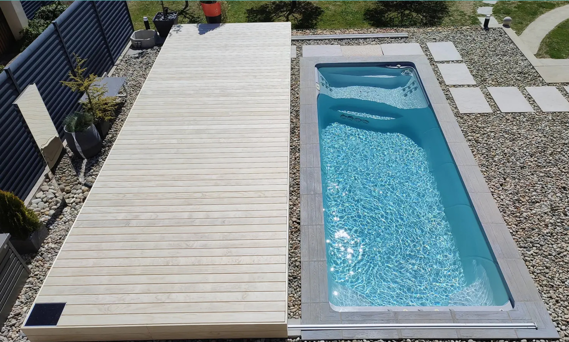 couloir de nage avec terrasse coulissante couloir de nage avec terrasse coulissante