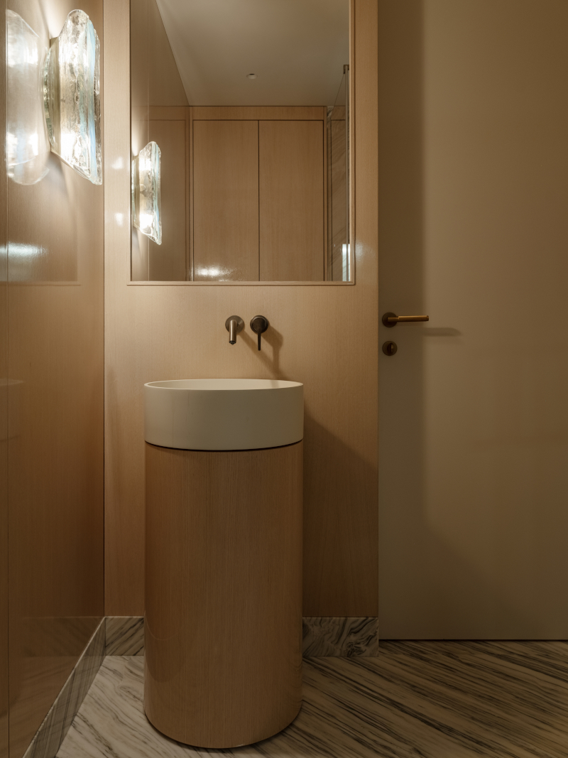 toilettes décoration contemporaine beige appartement 140m2 toilettes décoration contemporaine beige appartement 140m2