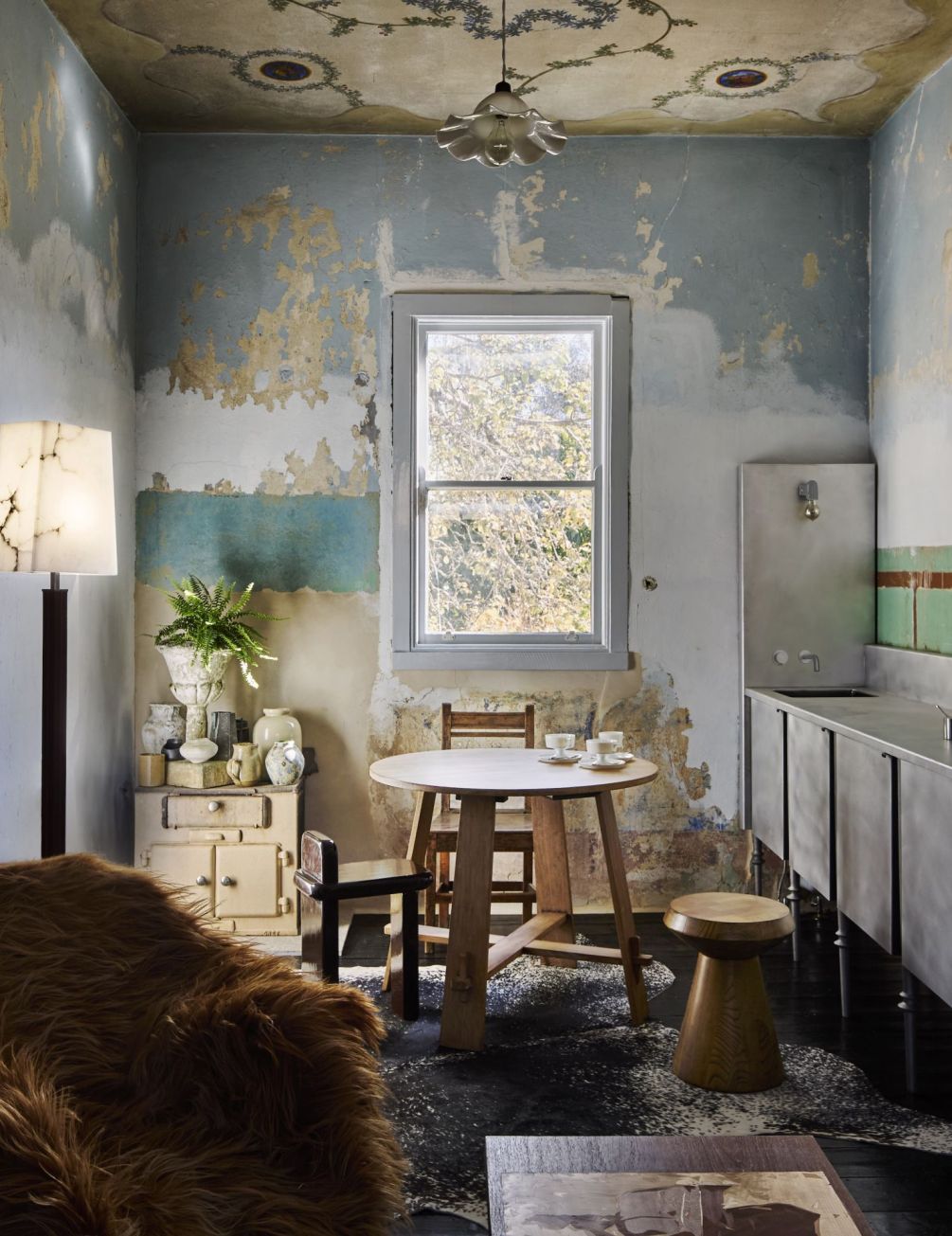 kitchen and living room designer decor in a former pasta factory Australia