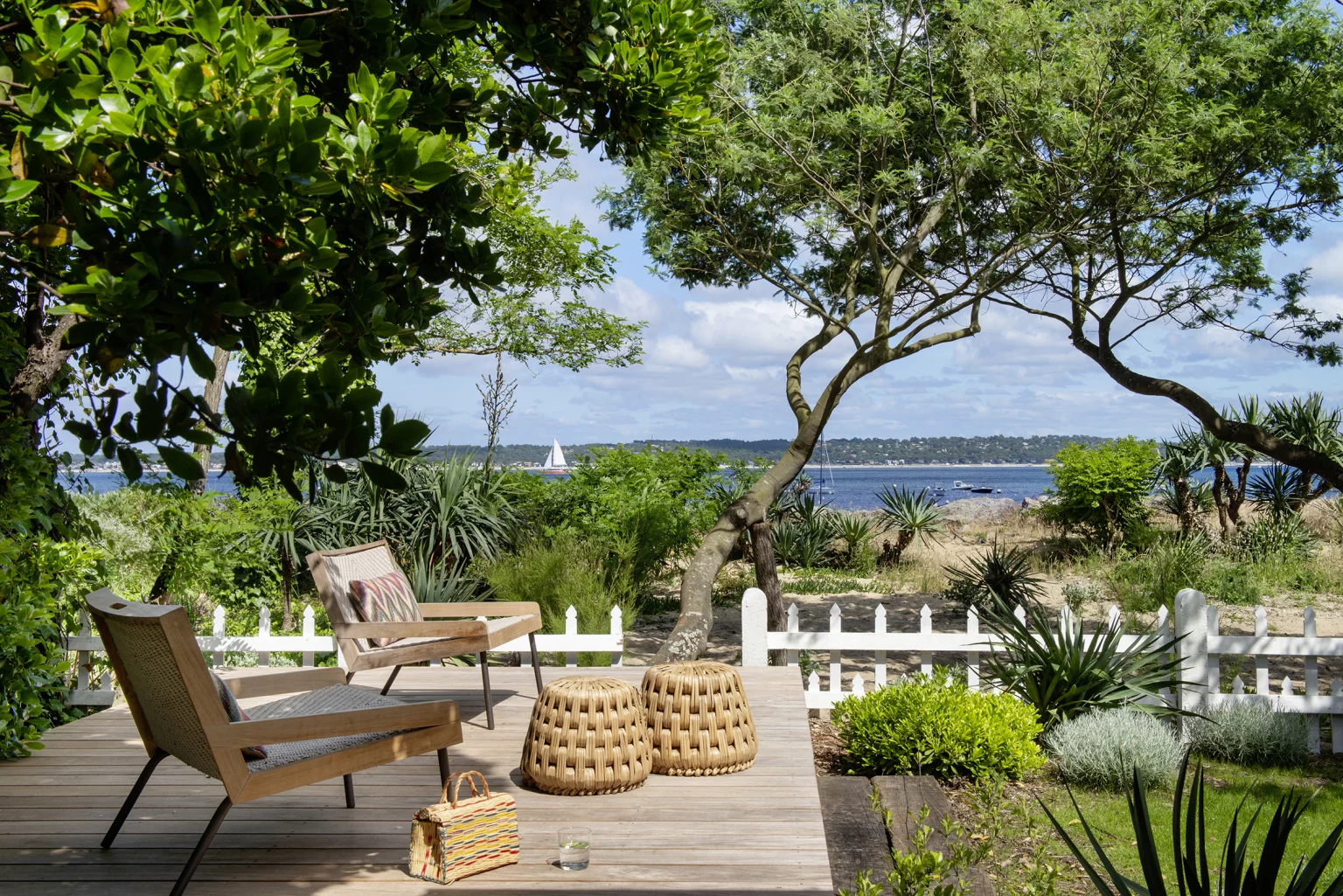 terrace contemporary decor sea view on Le Cap Ferret house France