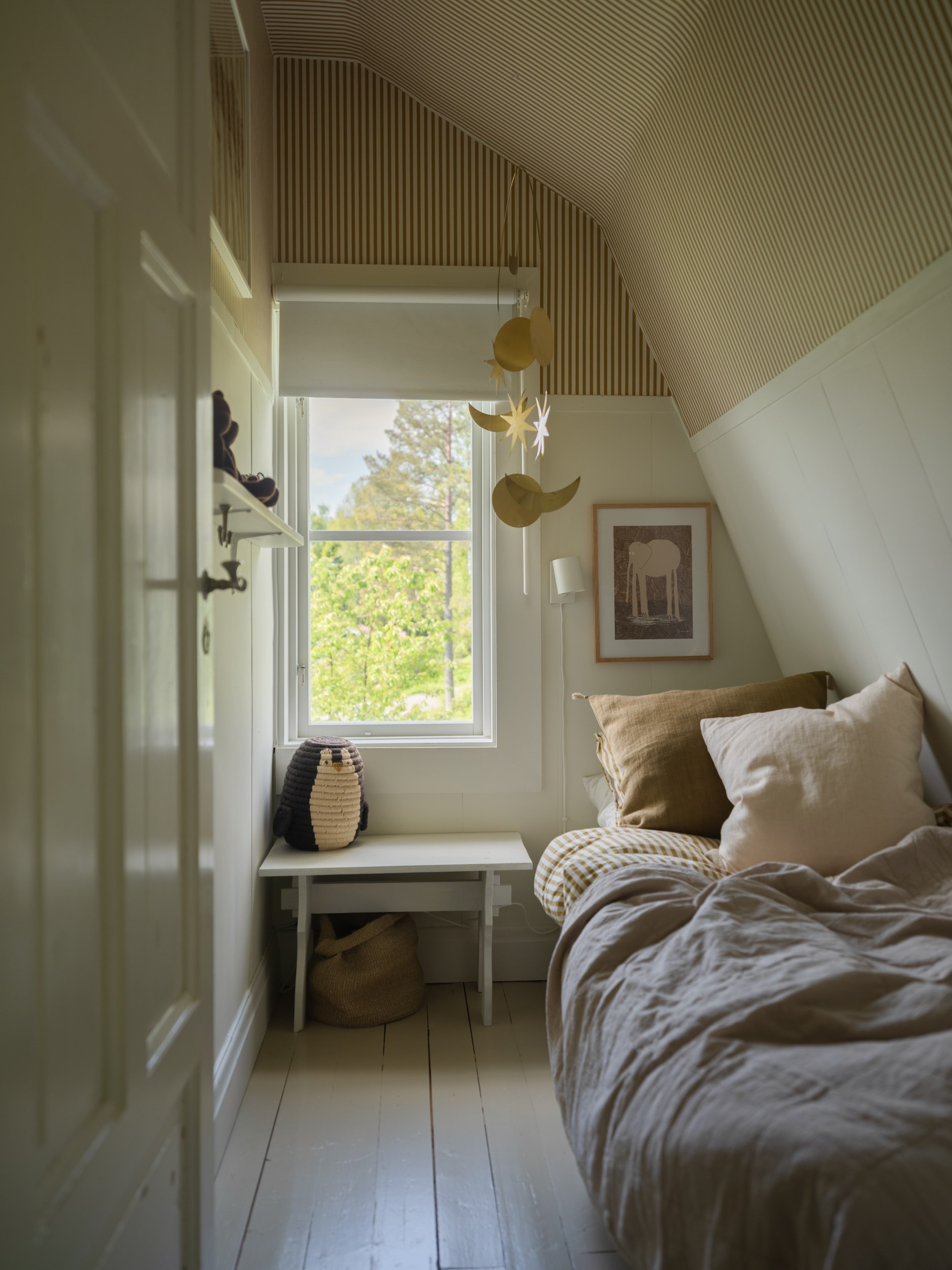 small green attic bedroom Scandinavian decor small green attic bedroom Scandinavian decor