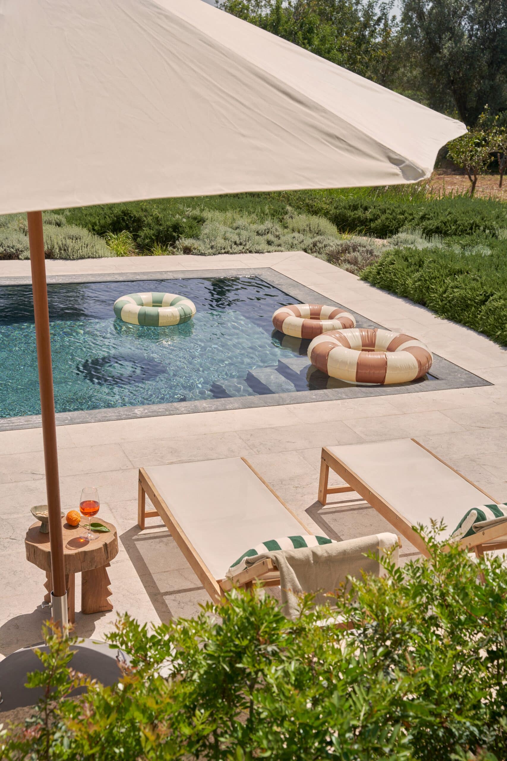 piscine maison en pierre Finca Selva Majorque
