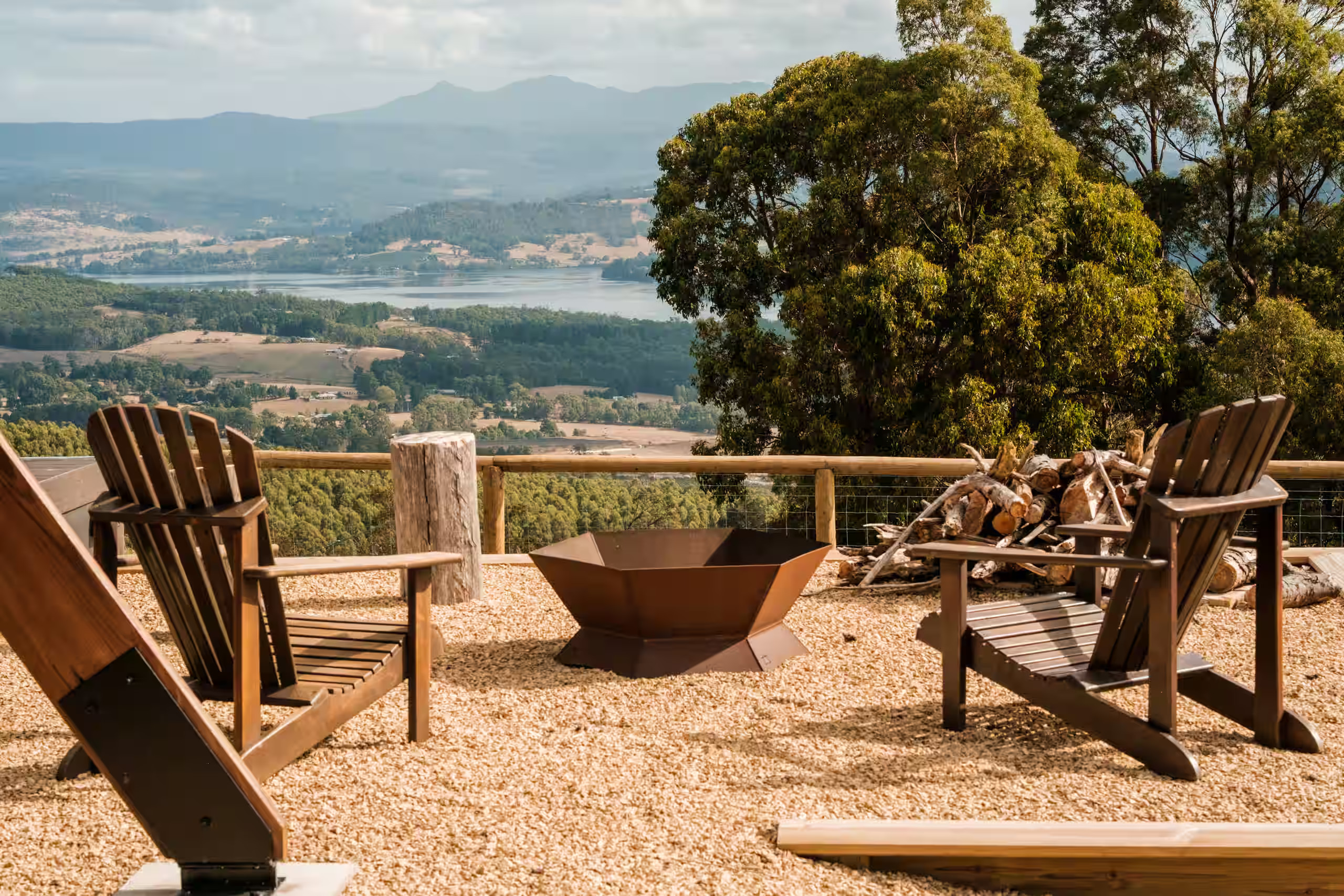 terrace off-grid wooden A-Frame house in Tasmania terrace off-grid wooden A-Frame house in Tasmania