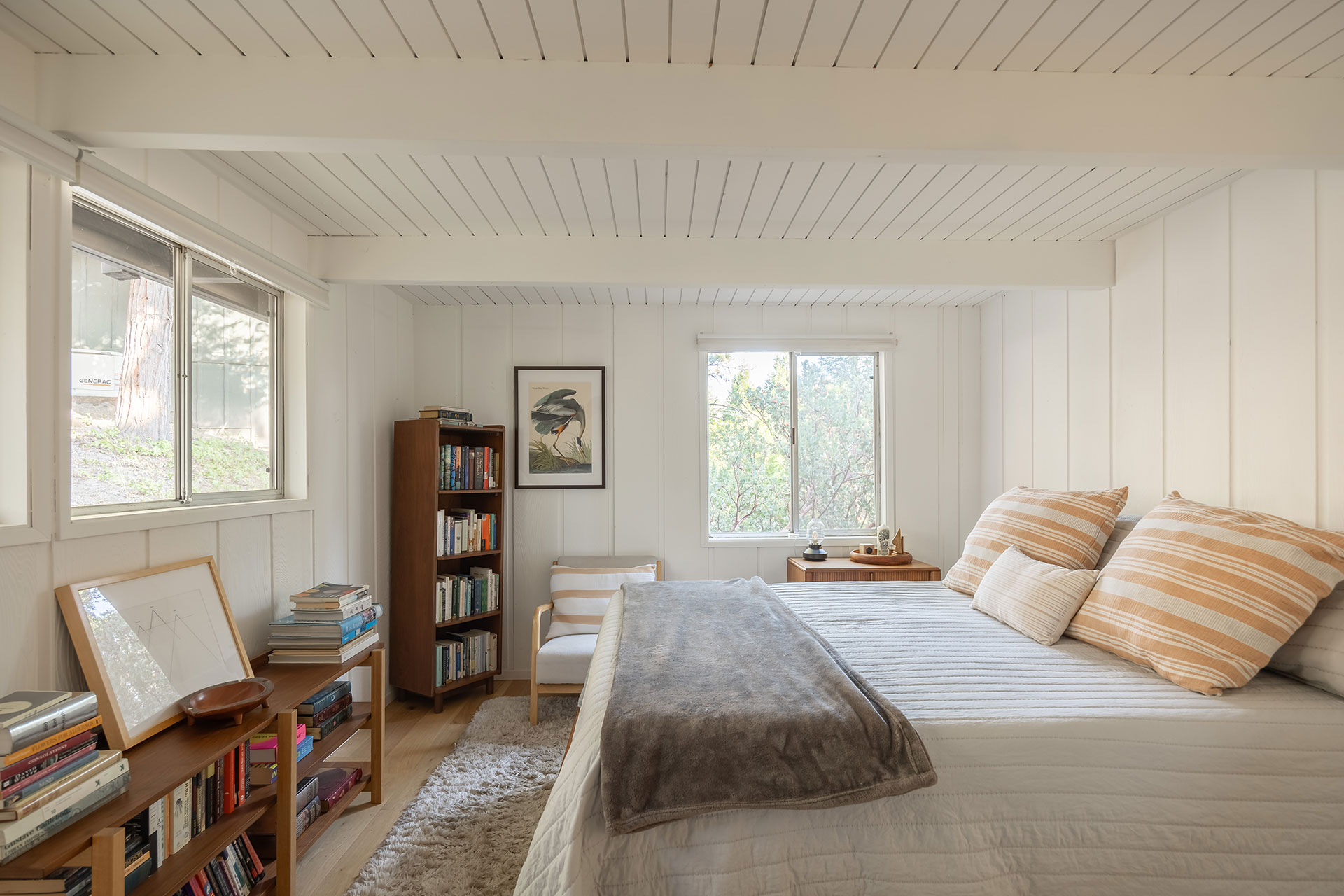 chambre décoration contemporaine maison A-Frame Californie
