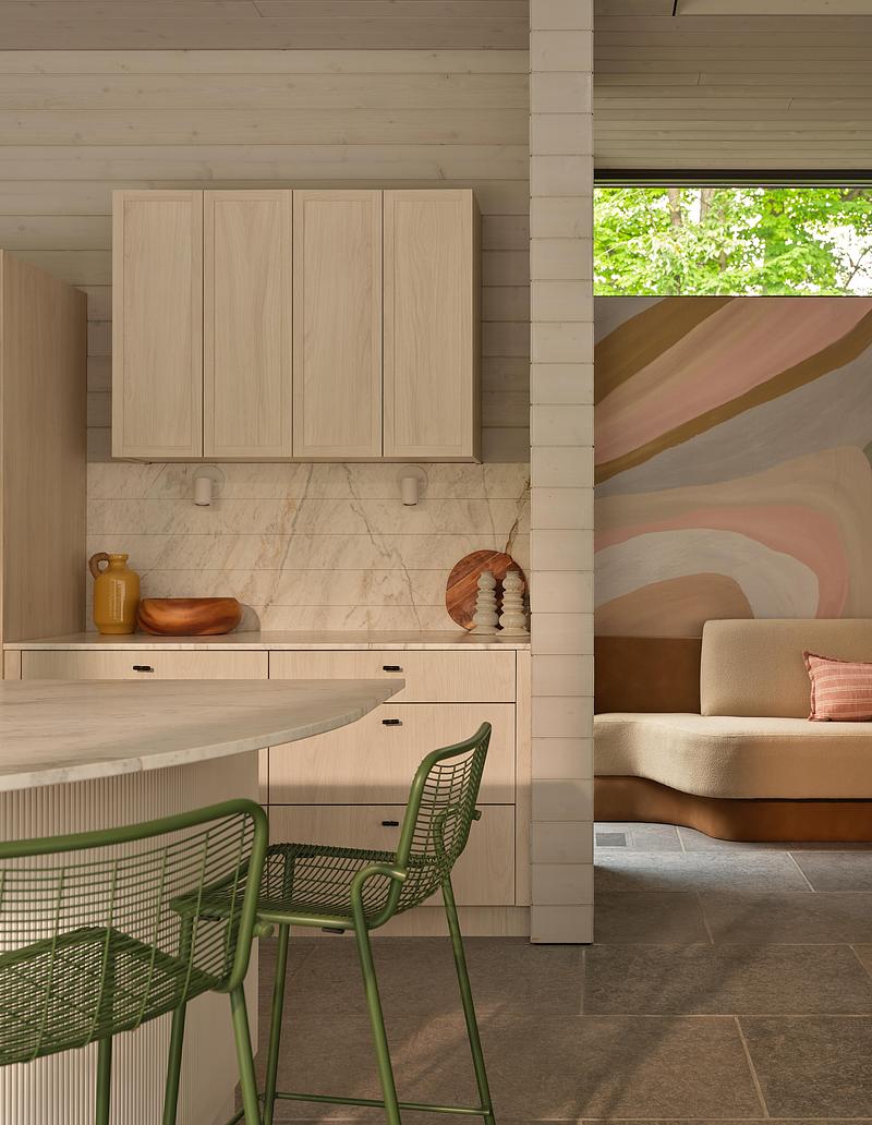 kitchen contemporary pool house