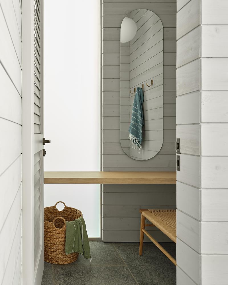 bathroom contemporary pool house