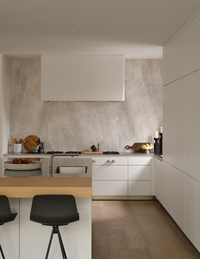 designer white kitchen