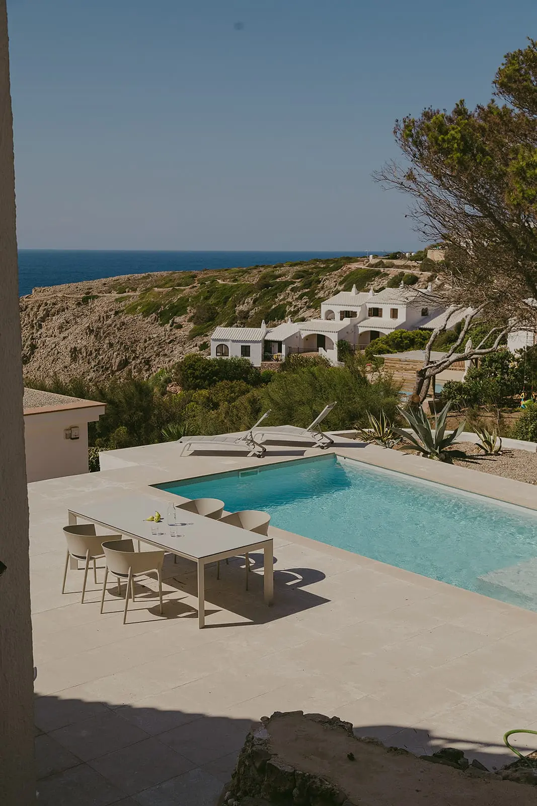 terrasse avec piscine maison Minorque vue mer terrasse avec piscine maison Minorque vue mer
