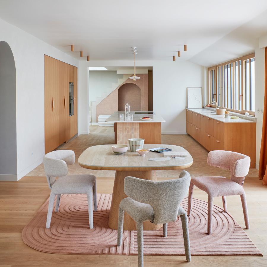 cuisine ouverte et salle à manger décoration contemporaine Conforama