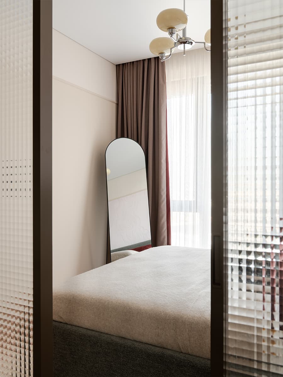 chambre avec cloison vitrée
