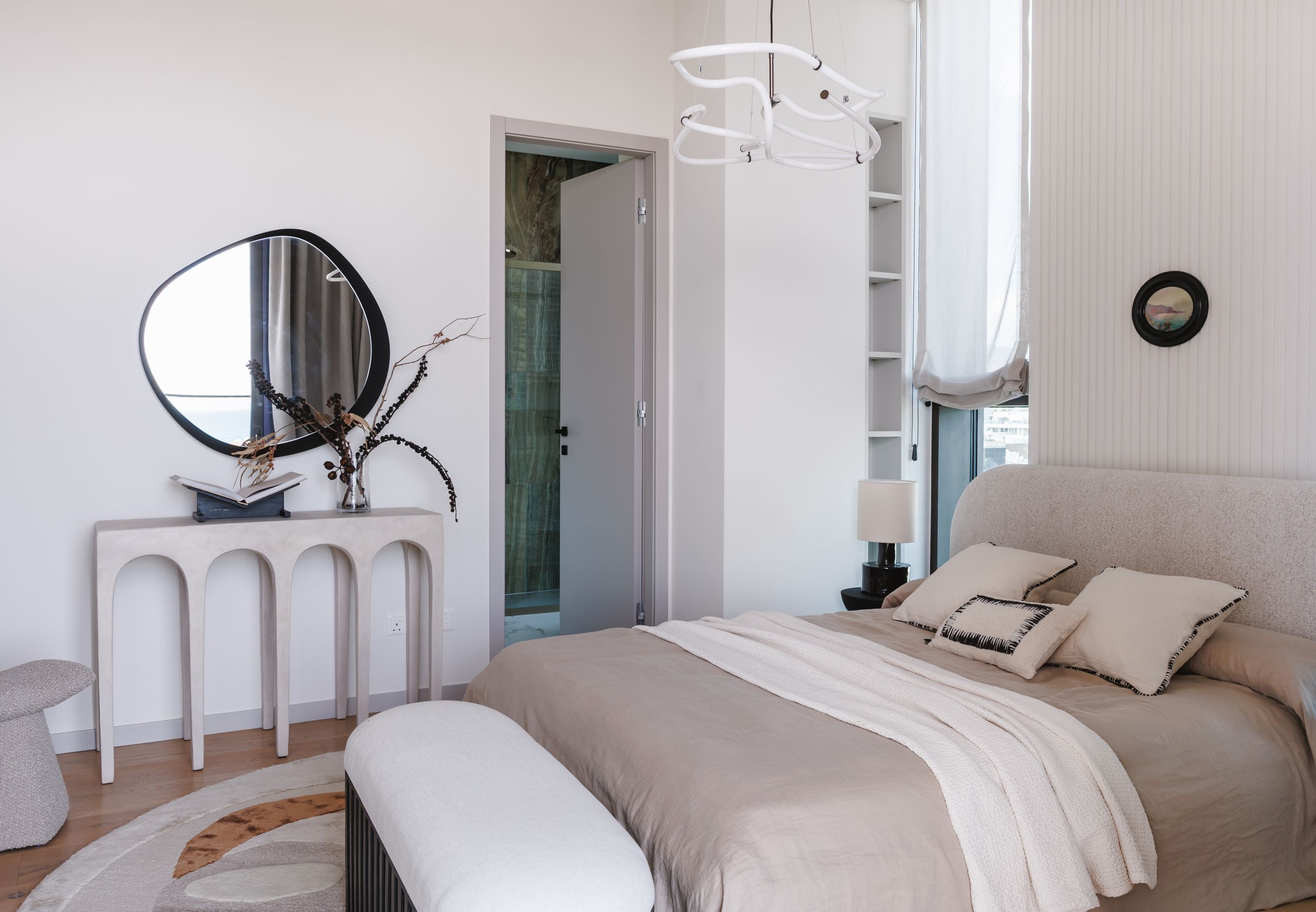 chambre tons naturels décoration contemporaine