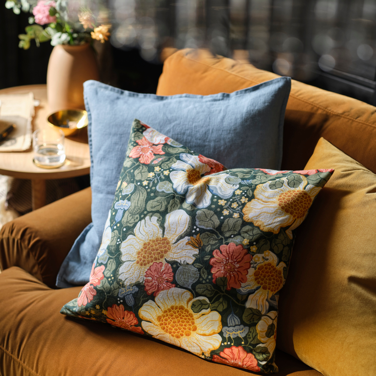 coussin fleuri