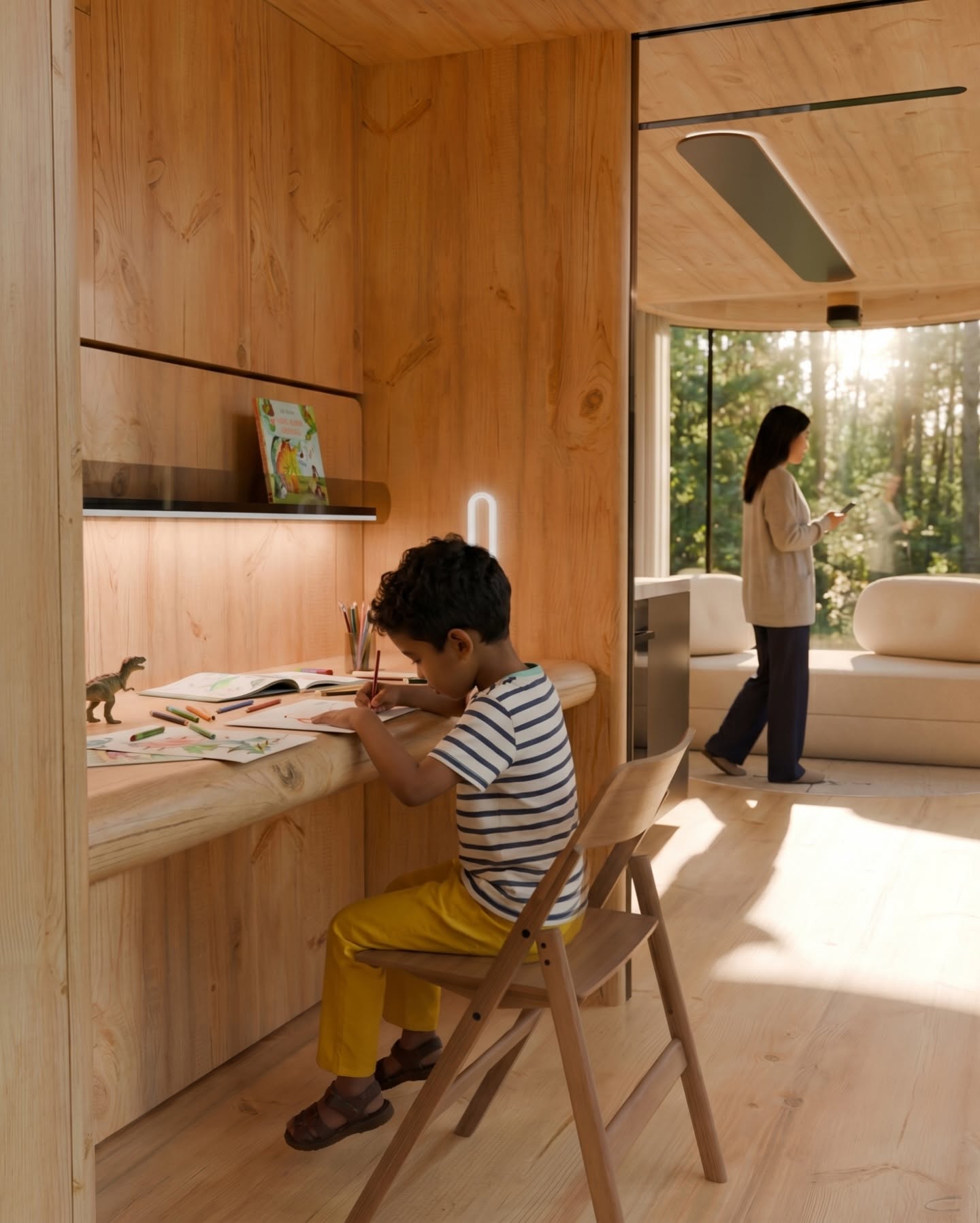 intérieur mini maison modulaire LAVVU Italie intérieur mini maison modulaire LAVVU Italie