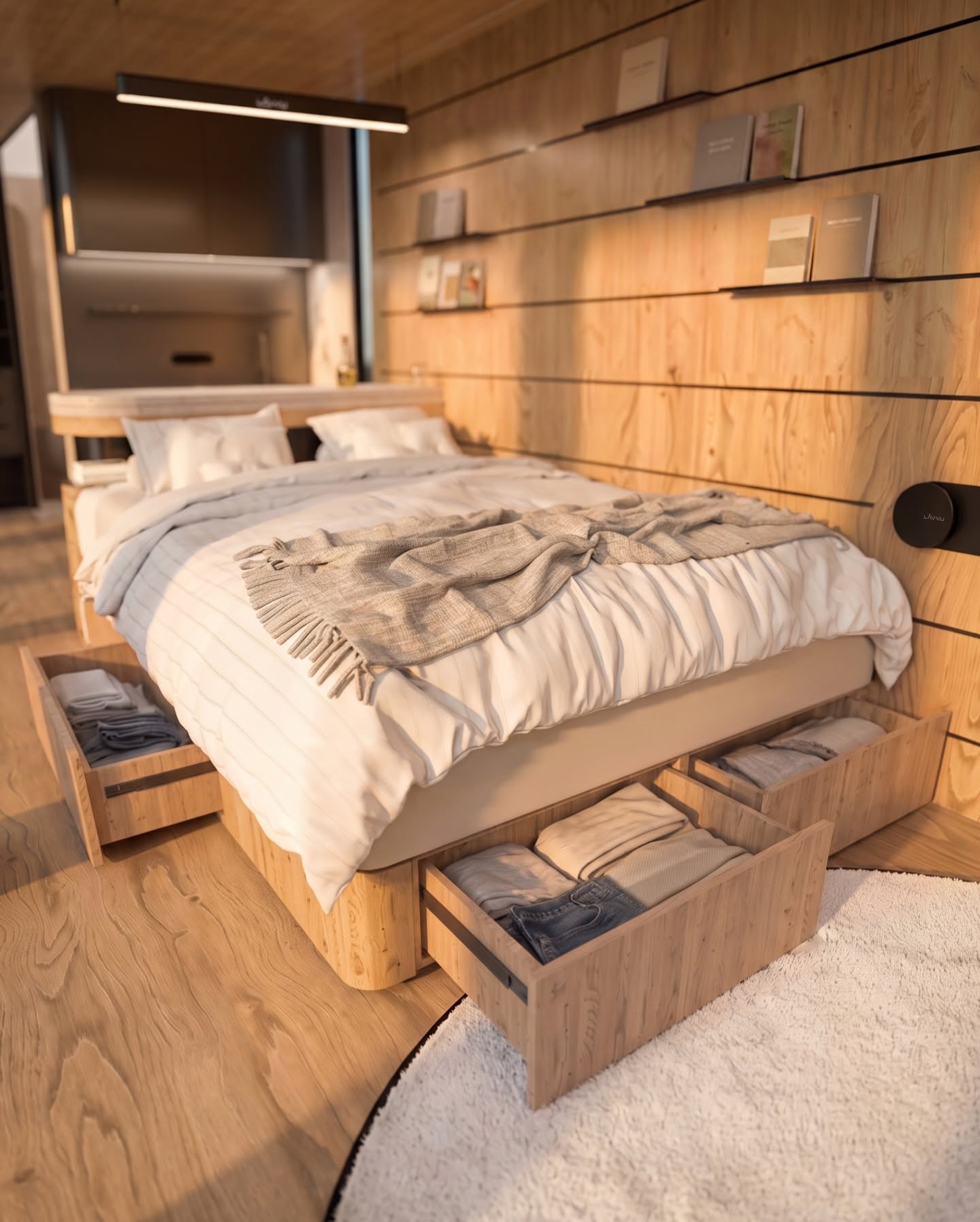 intérieur mini maison modulaire LAVVU Italie intérieur mini maison modulaire LAVVU Italie