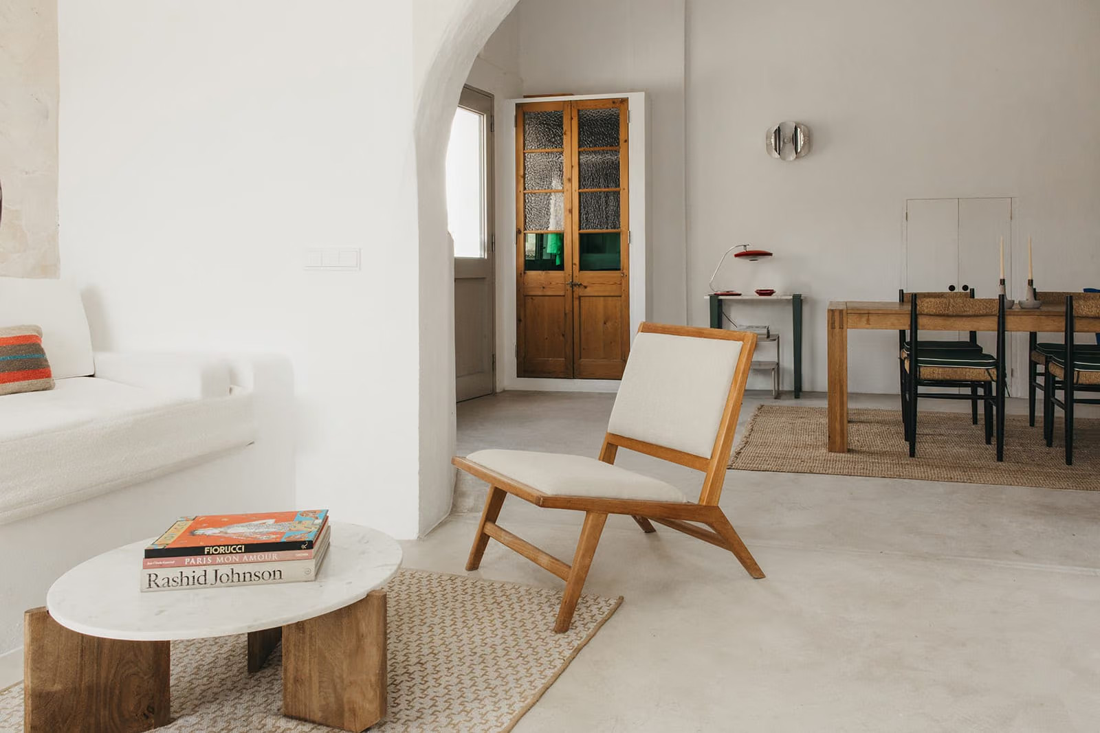 salon et salle à manger maison de ville à Minorque