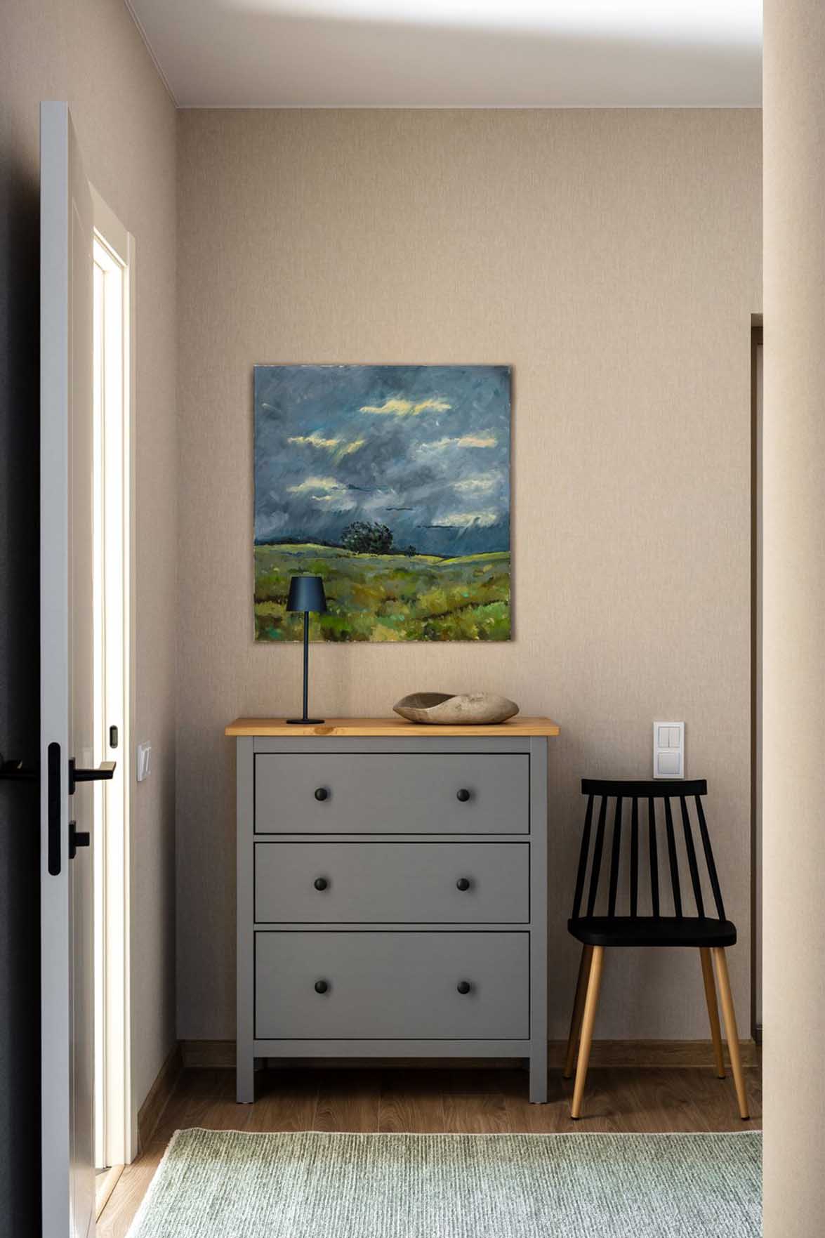 entryway with dresser