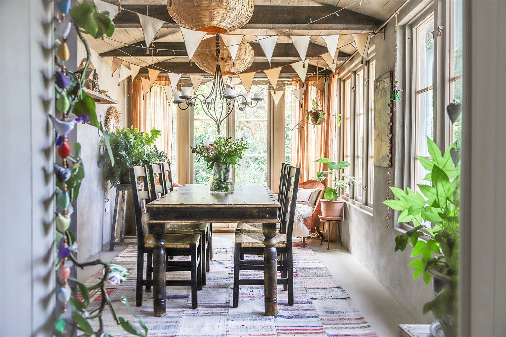 salle à manger maison Suède décoration bohème et vintage salle à manger maison Suède décoration bohème et vintage