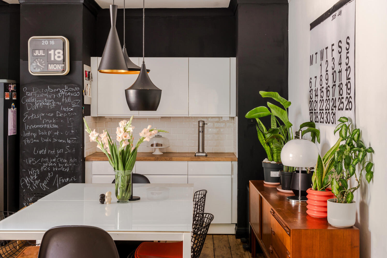 cuisine décoration contemporaine appartement dans maison géorgienne rénovée Angleterre