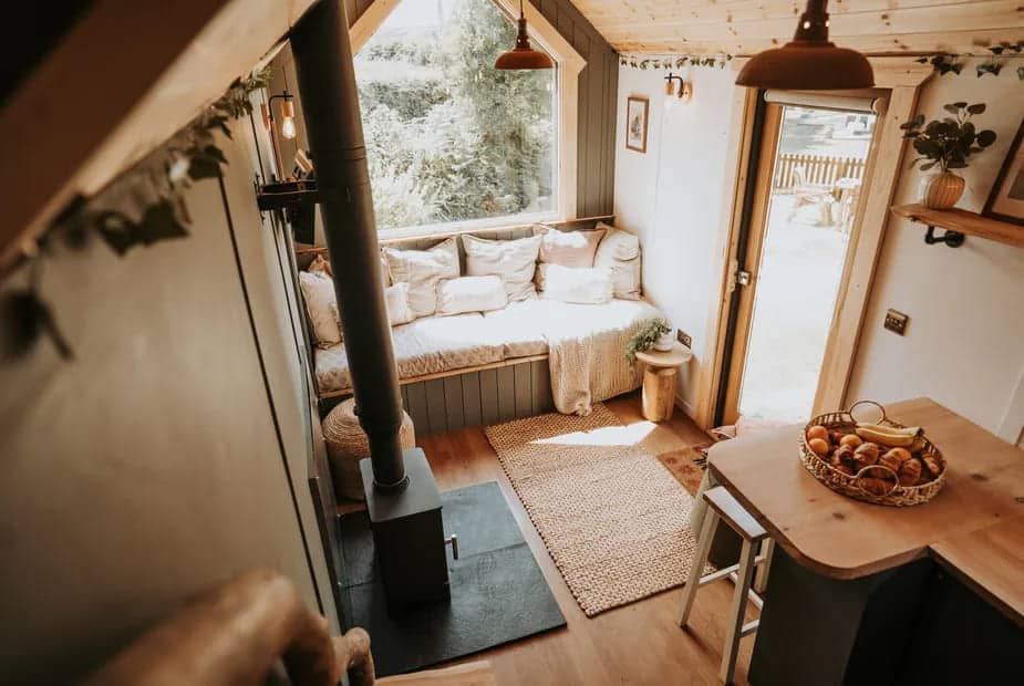 salon et cuisine tiny house 16m2 660 Mezzanine TWT Tiny homes