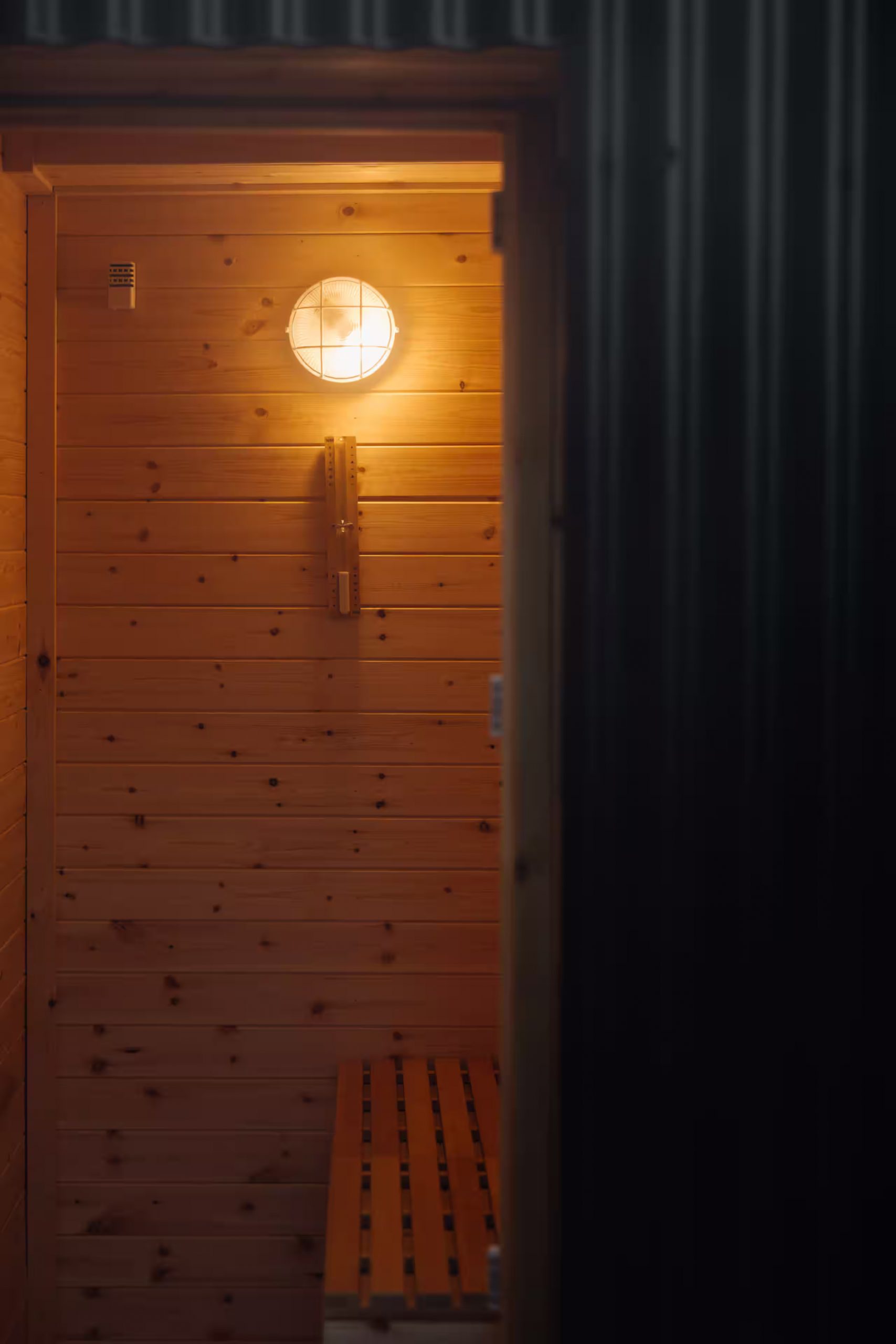 sauna on terrace small wooden house in Devon The Nook