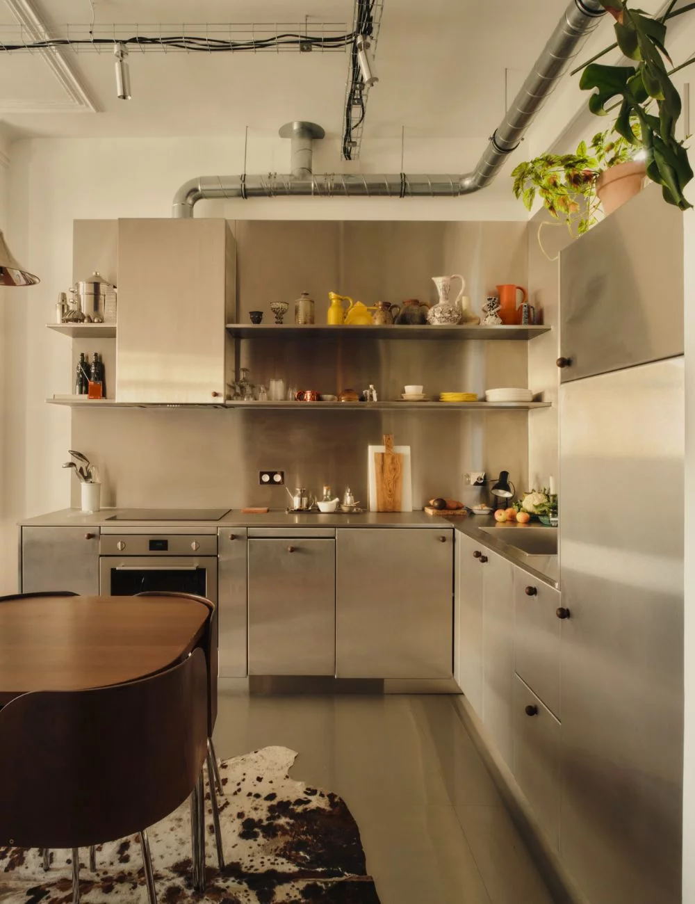 cuisine inox appartement décoration design