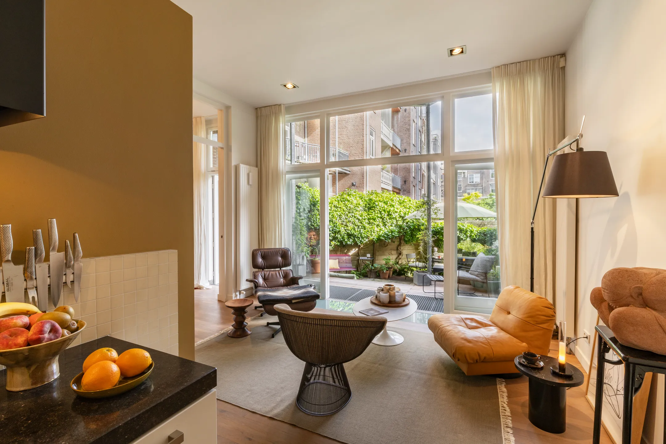 kitchen and living room 191sqm duplex apartment contemporary decor Amsterdam