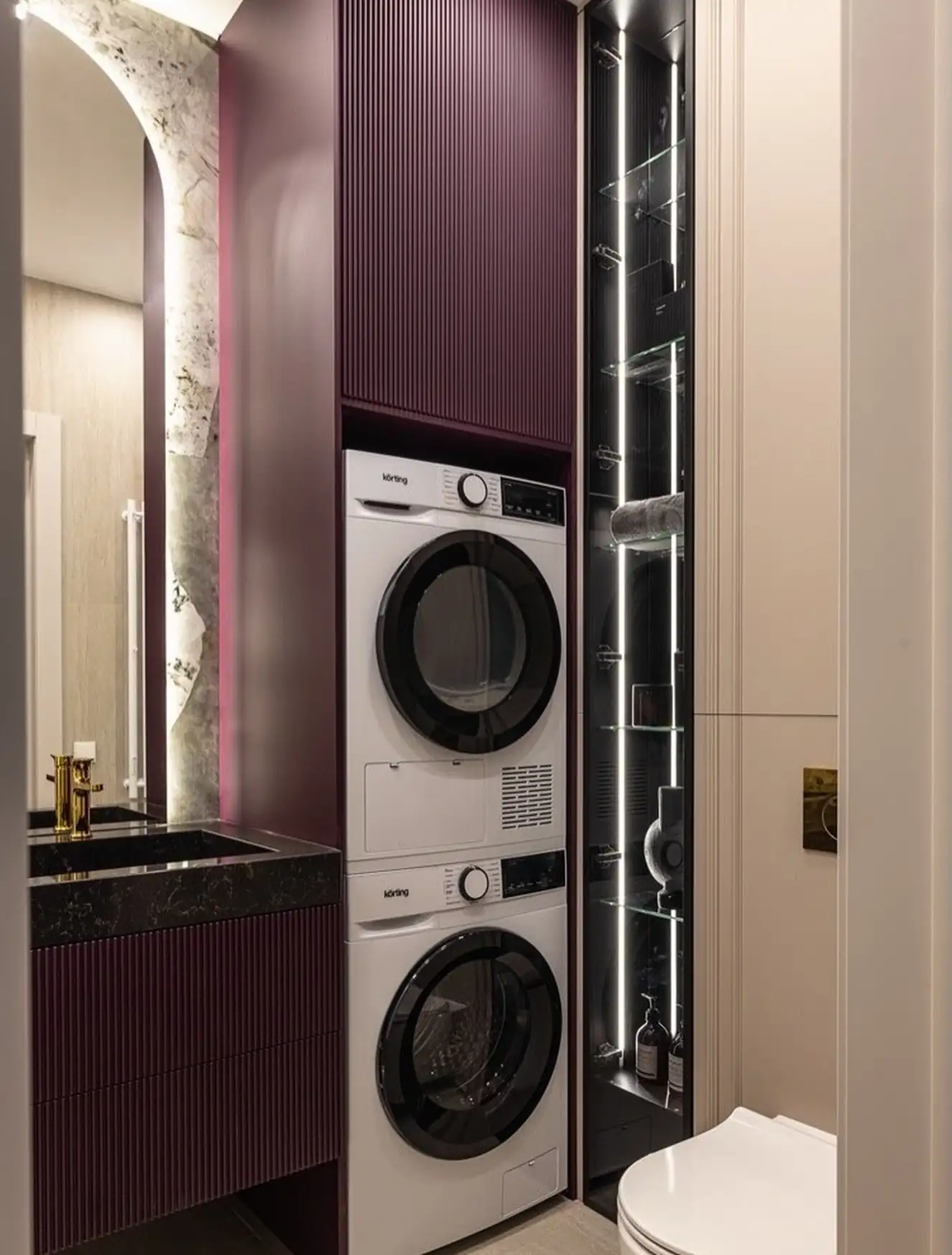 salle de bain bordeaux et marbre style glamour salle de bain bordeaux et marbre style glamour
