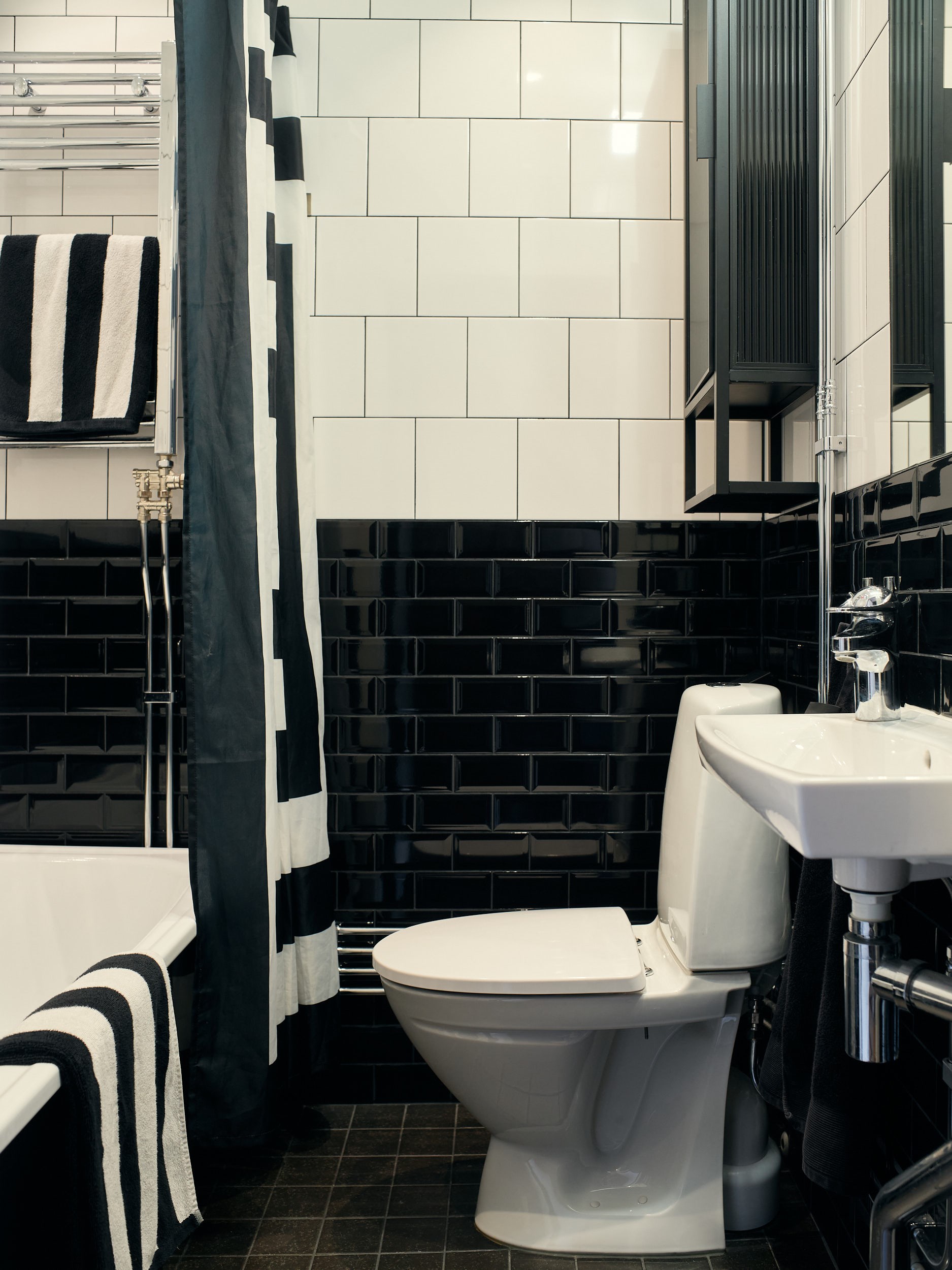 salle de bain noire et blanche salle de bain noire et blanche