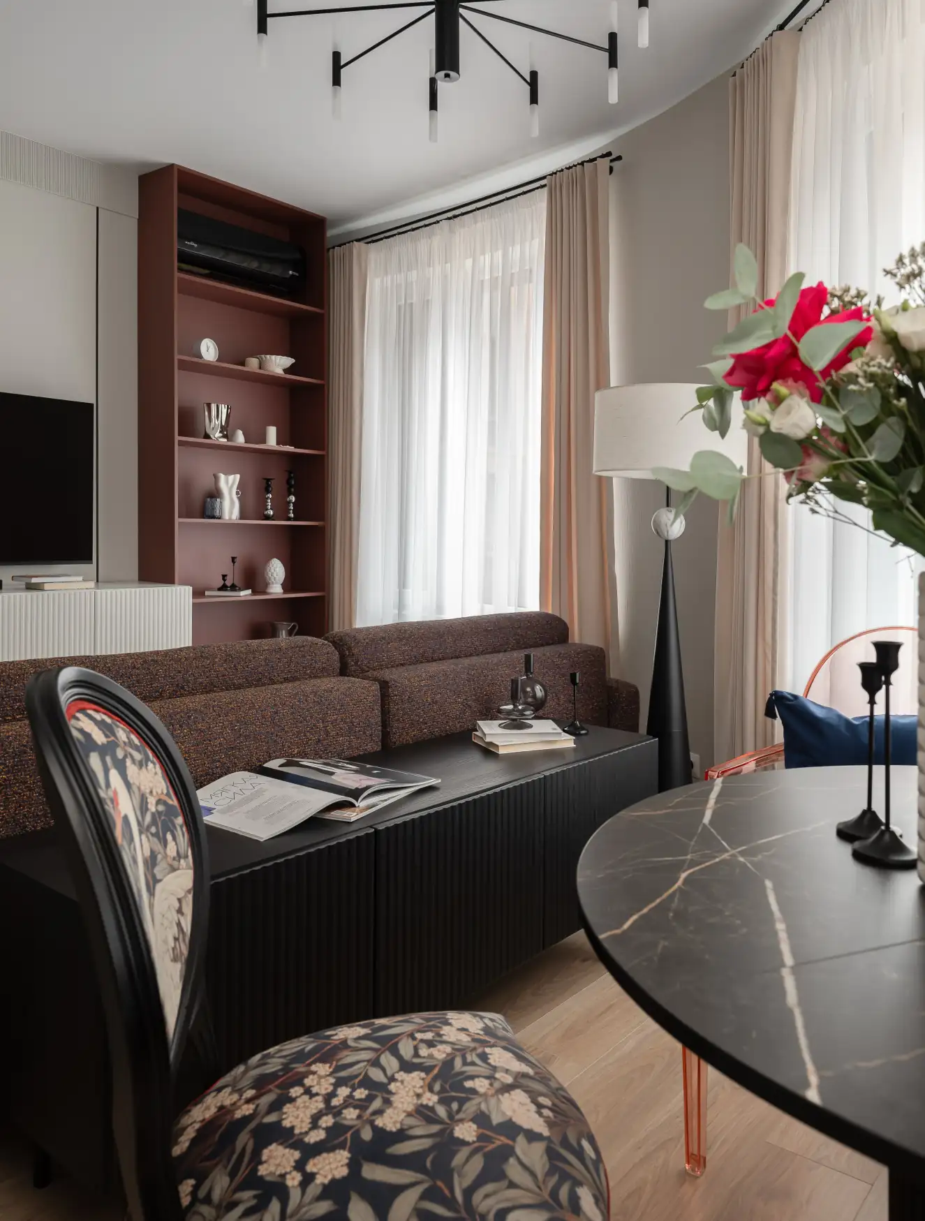 salon petit appartement de 44m2 décoration contemporaine