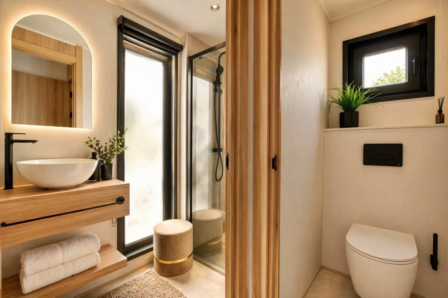 salle de bain Family mini maison française de 37m2 par My Little Group salle de bain Family mini maison française de 37m2 par My Little Group