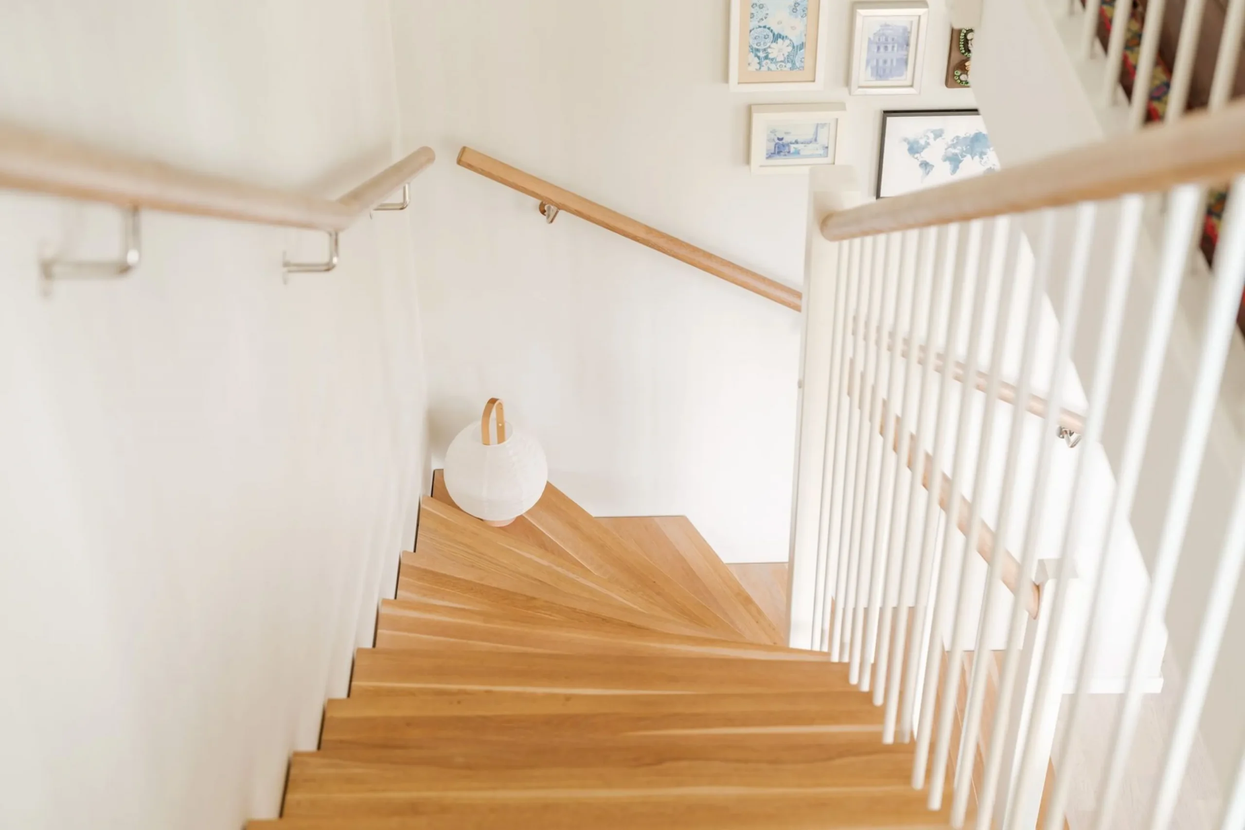 wooden modern staircase