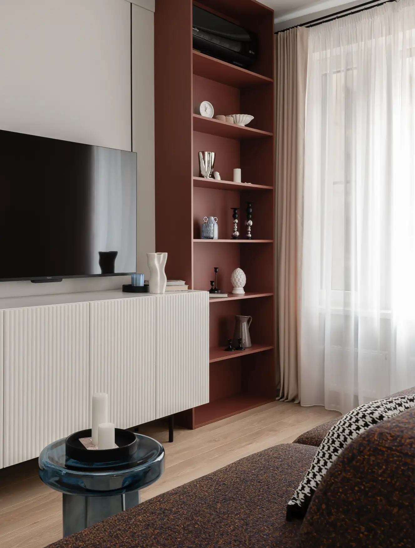 salon petit appartement de 44m2 décoration contemporaine