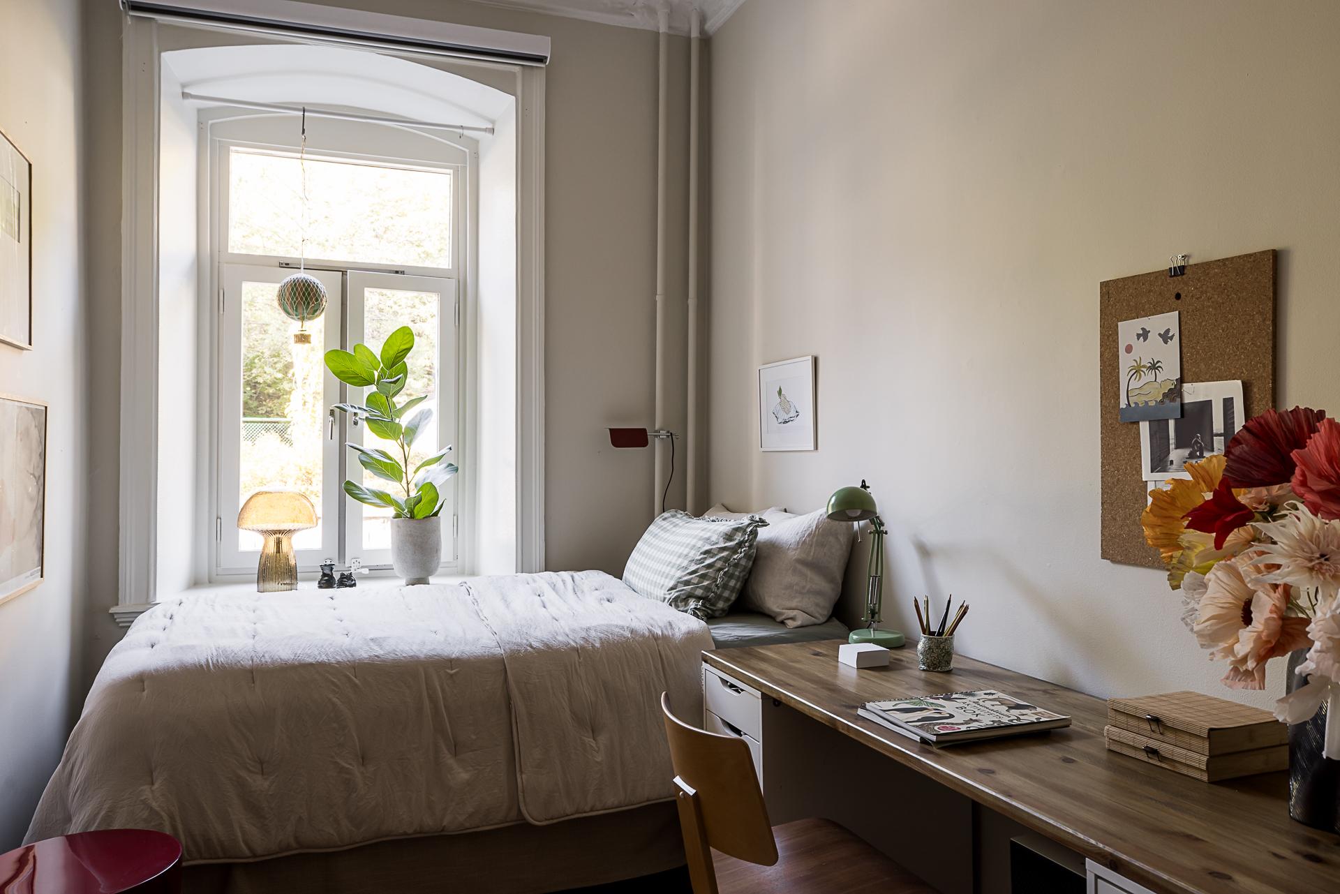 chambre beige décoration scandinave
