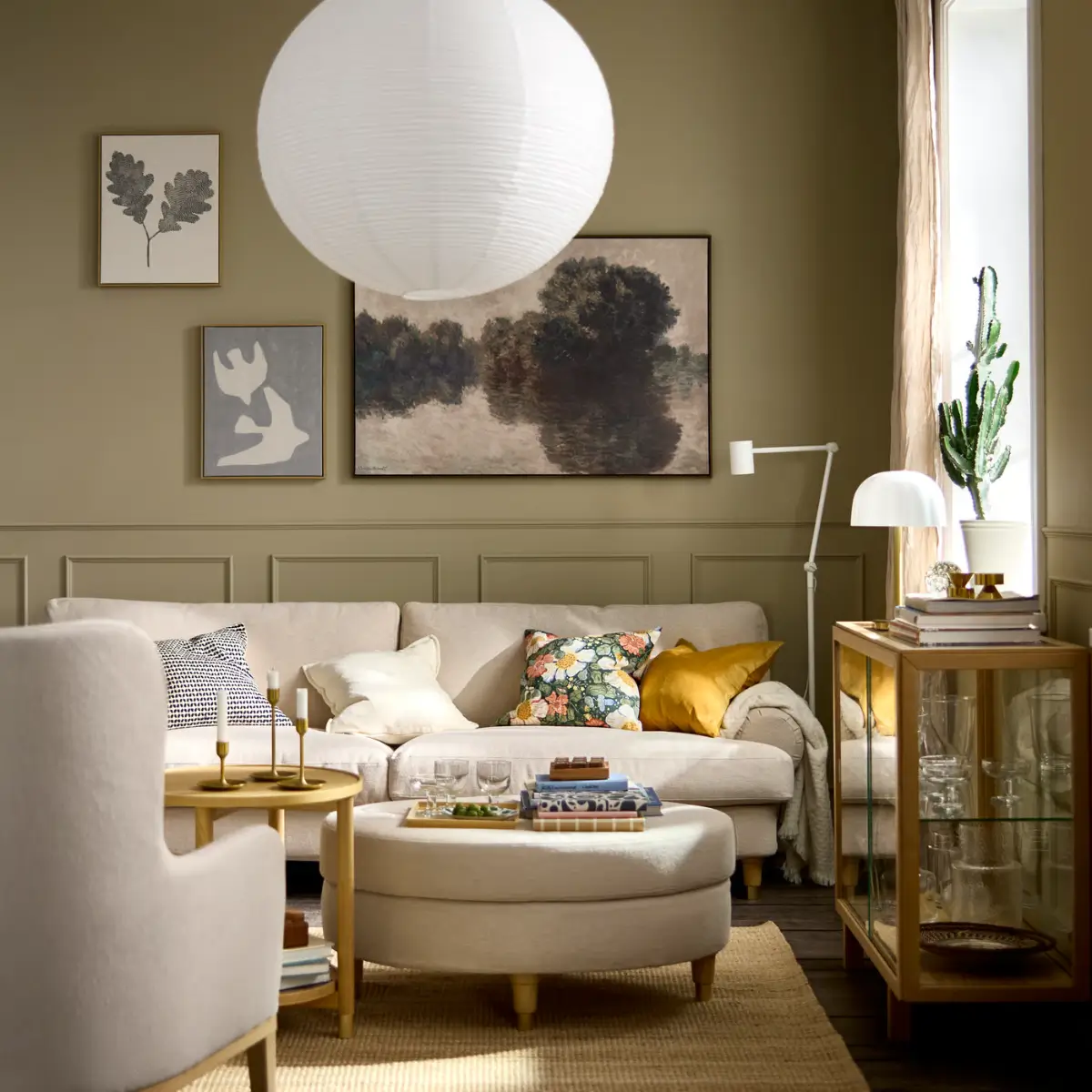 salon décoration classique chic canapé IKEA VALNÄS