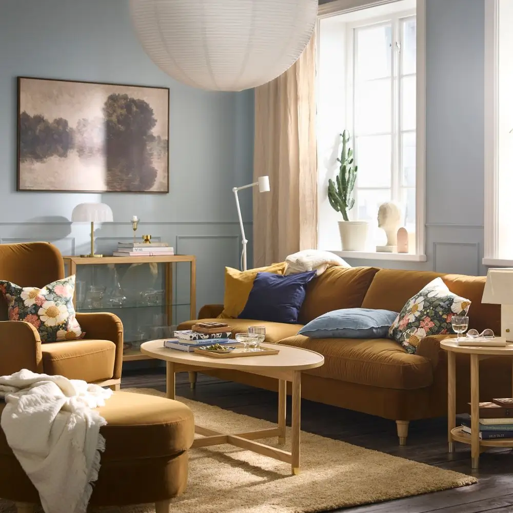 salon décoration classique chic canapé IKEA VALNÄS