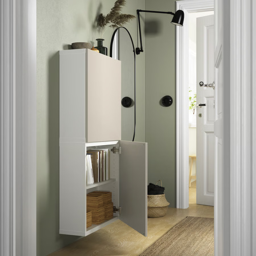 entrée mur vert