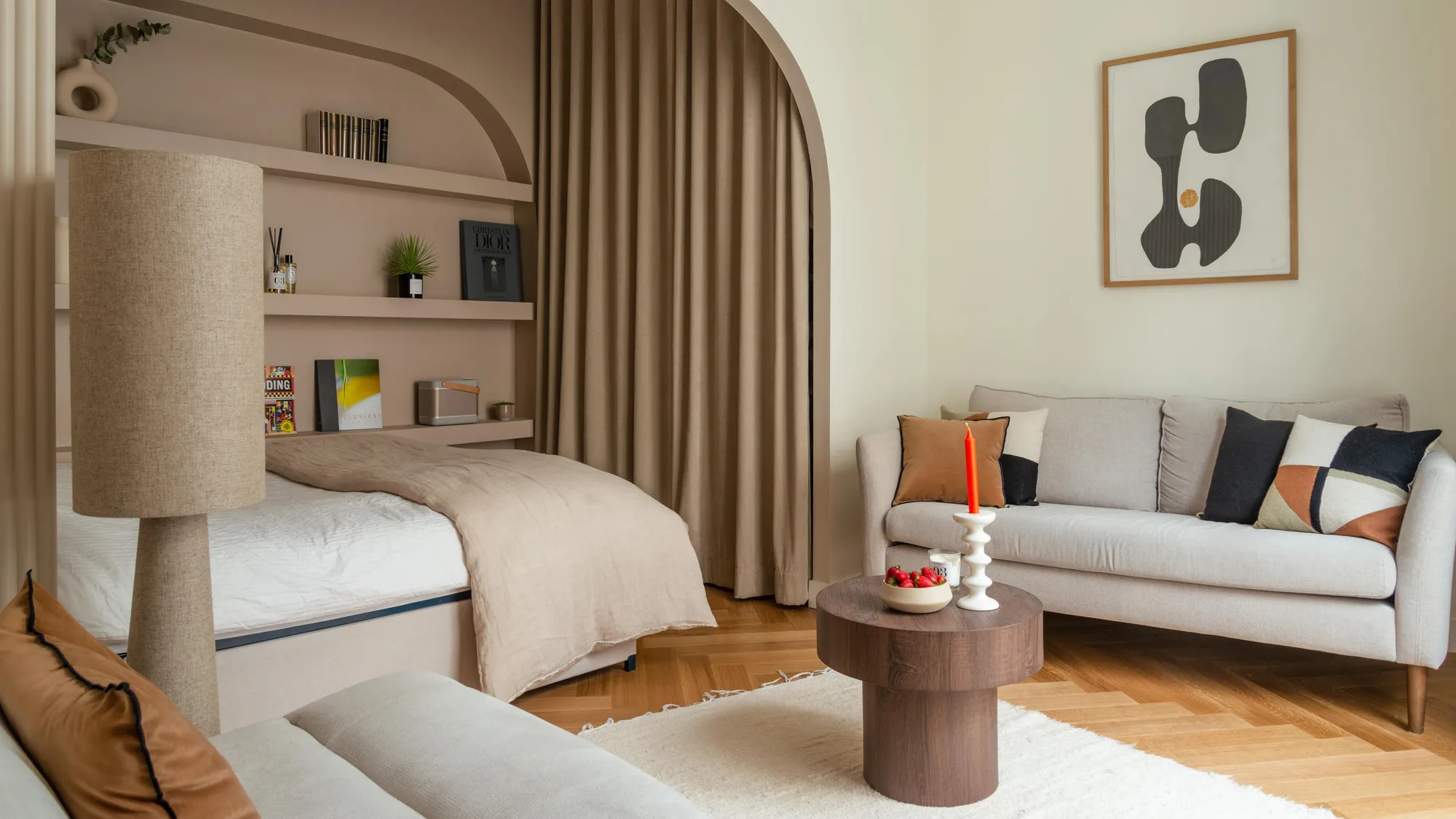 studio Paris avec alcôve décoration contemporaine studio Paris avec alcôve décoration contemporaine