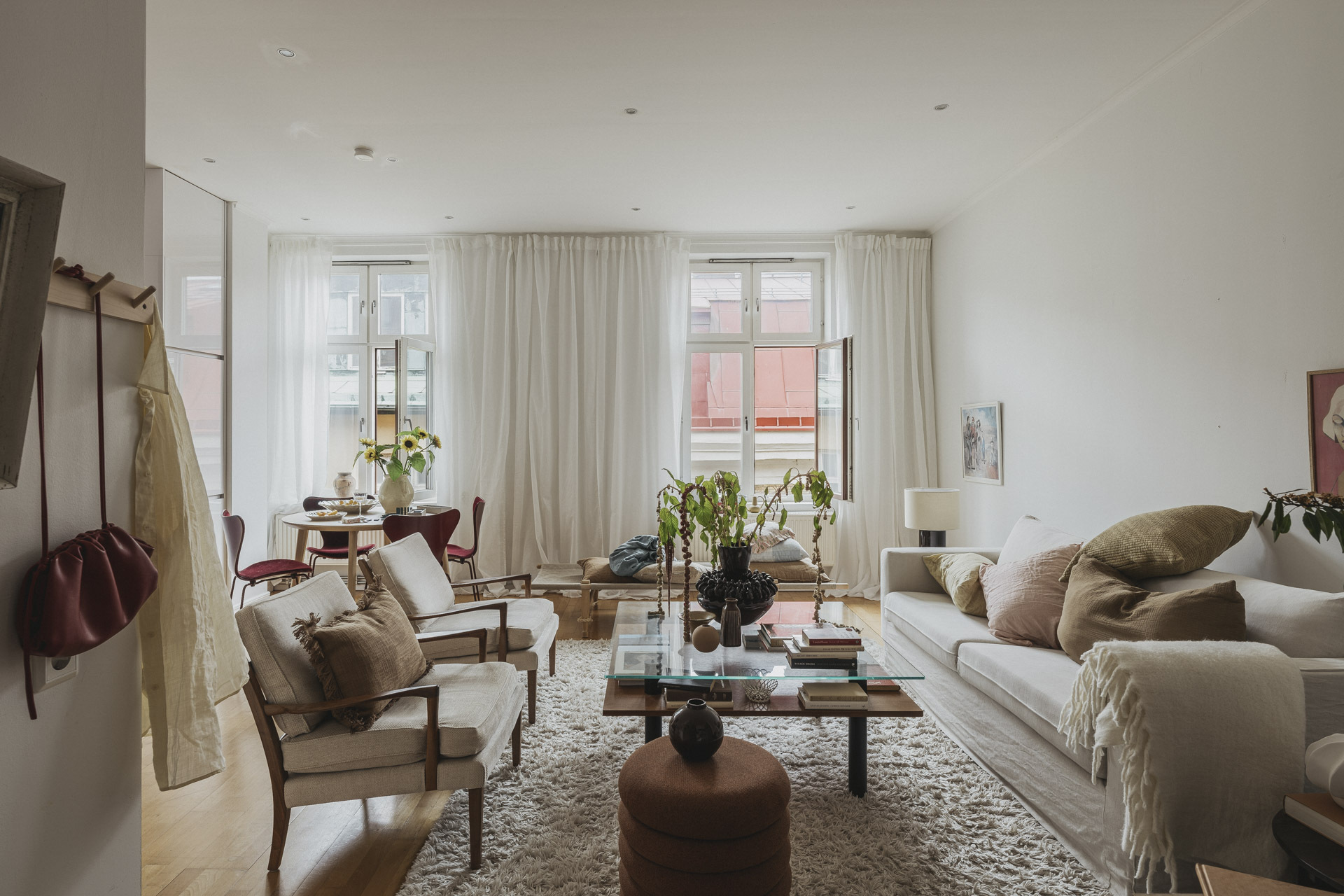 salon décoration scandinave appartement 50m2