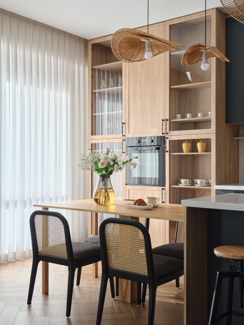 cuisine bois et bleu décoration contemporaine cuisine bois et bleu décoration contemporaine