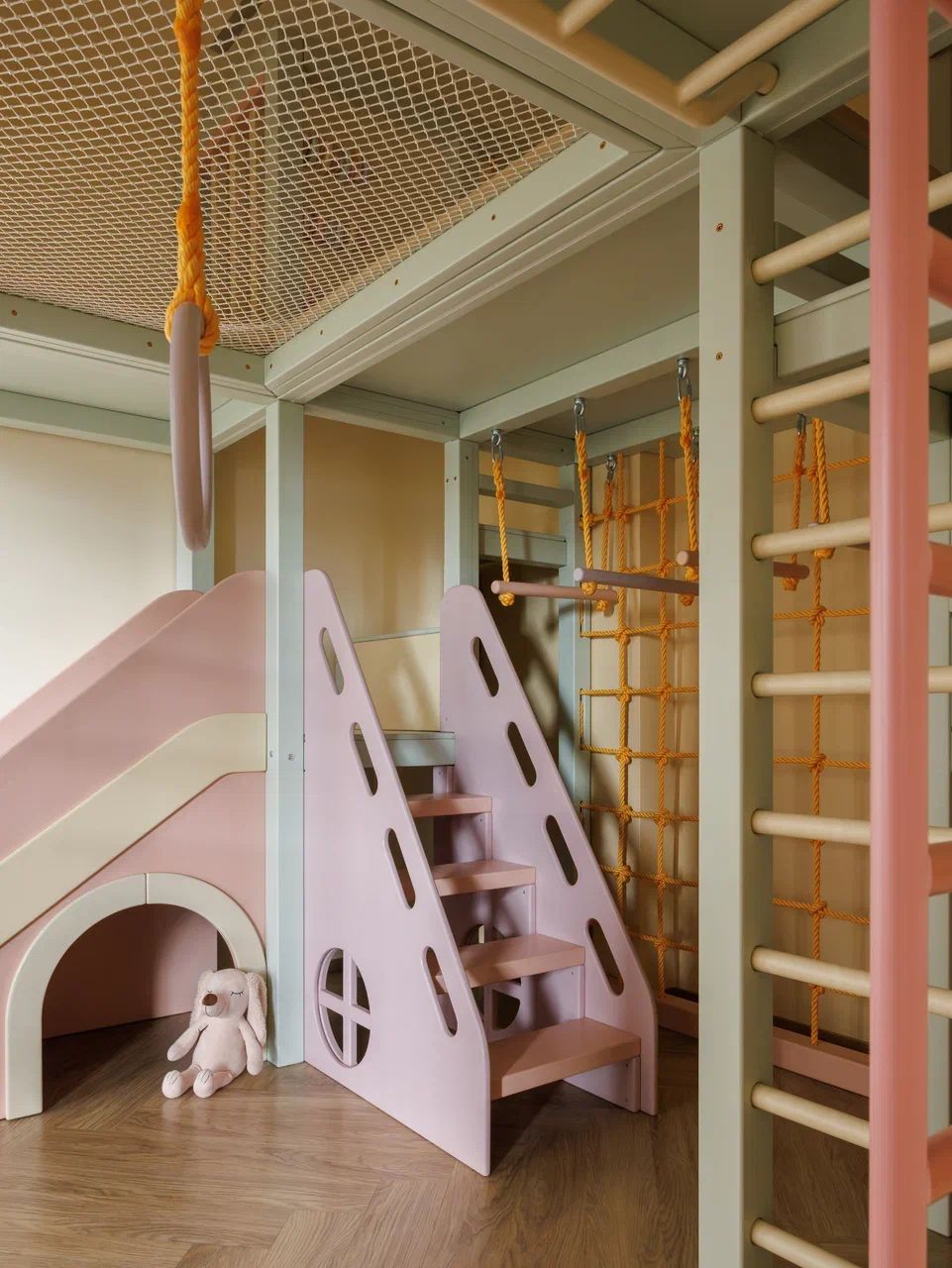 salle de jeux enfant décoration pastel