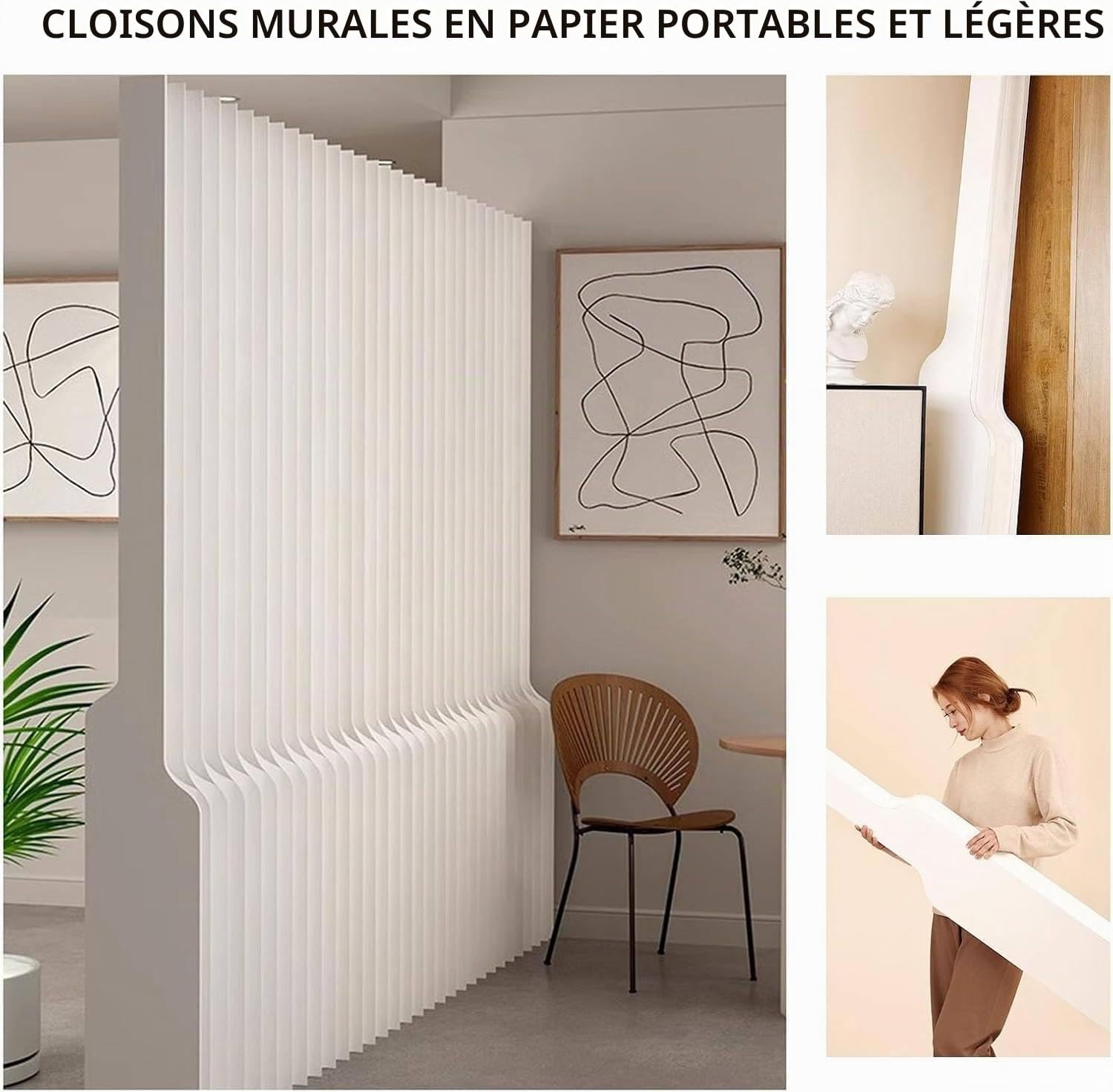 cloison amovible papier pour séparation pièce