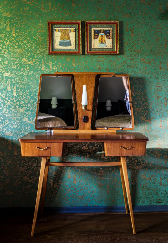 coiffeuse bois vintage