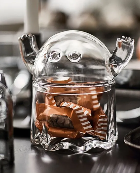 boite à bonbons fantome en verre collection automne 2025 IKEA