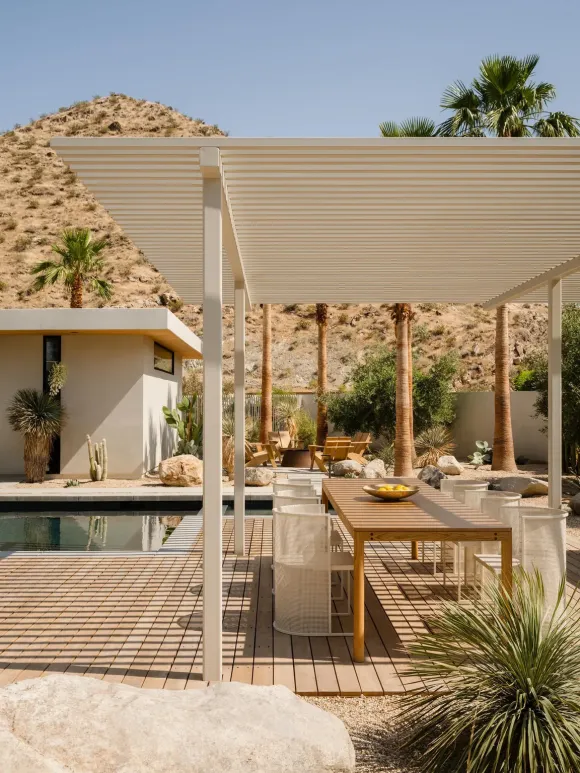 terrasse avec pergola bois